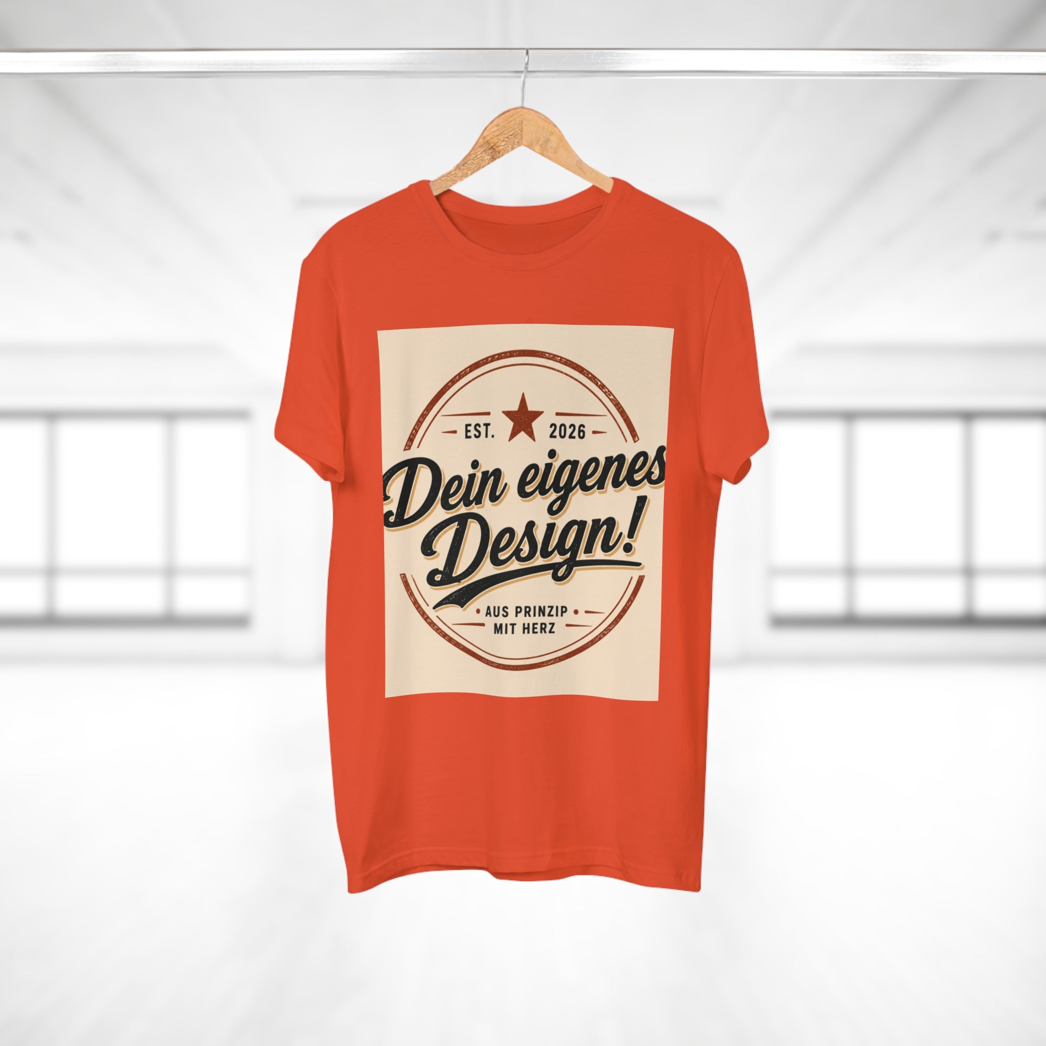 Men's Vintage Badge T‑Shirt — "Dein eigenes Design!" Retro Logo Tee