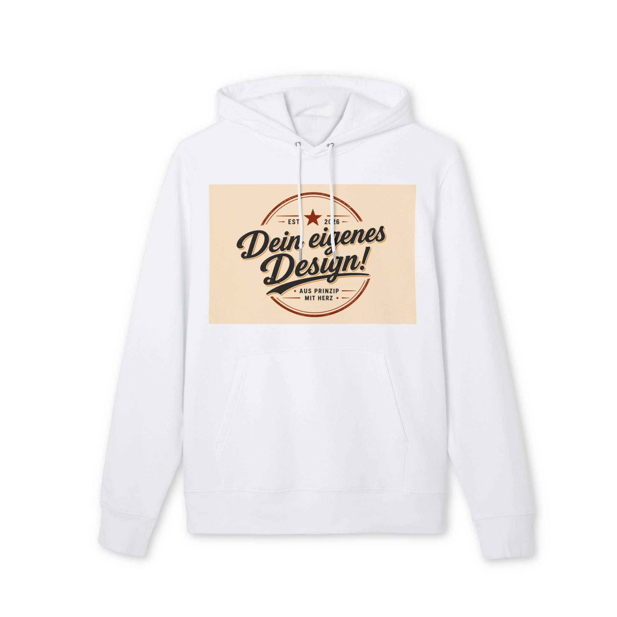 Hoodie — "Dein eigenes Design!" Vintage Badge Pullover