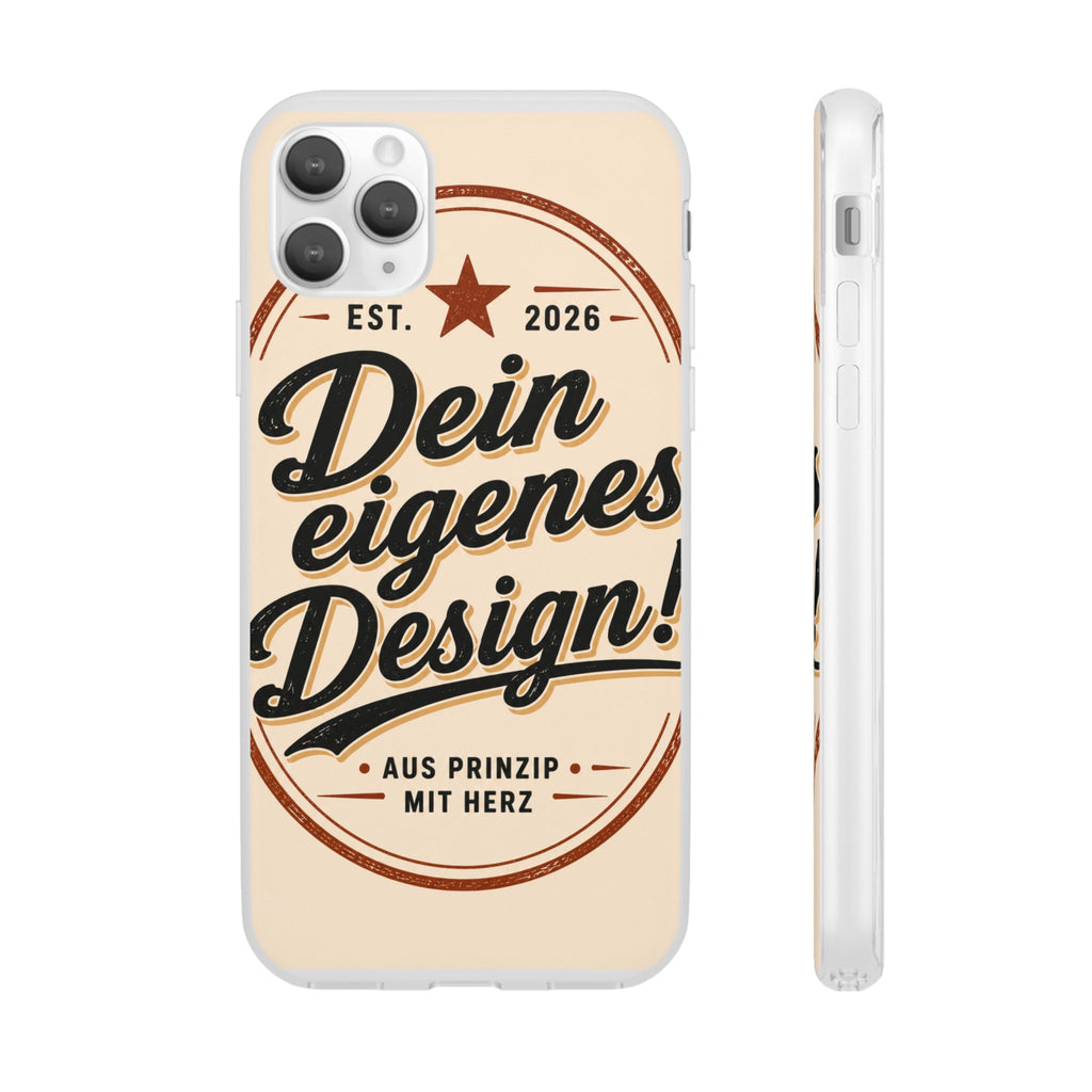 Phone Case — "Dein eigenes Design" Vintage Script Personalized Protective Case