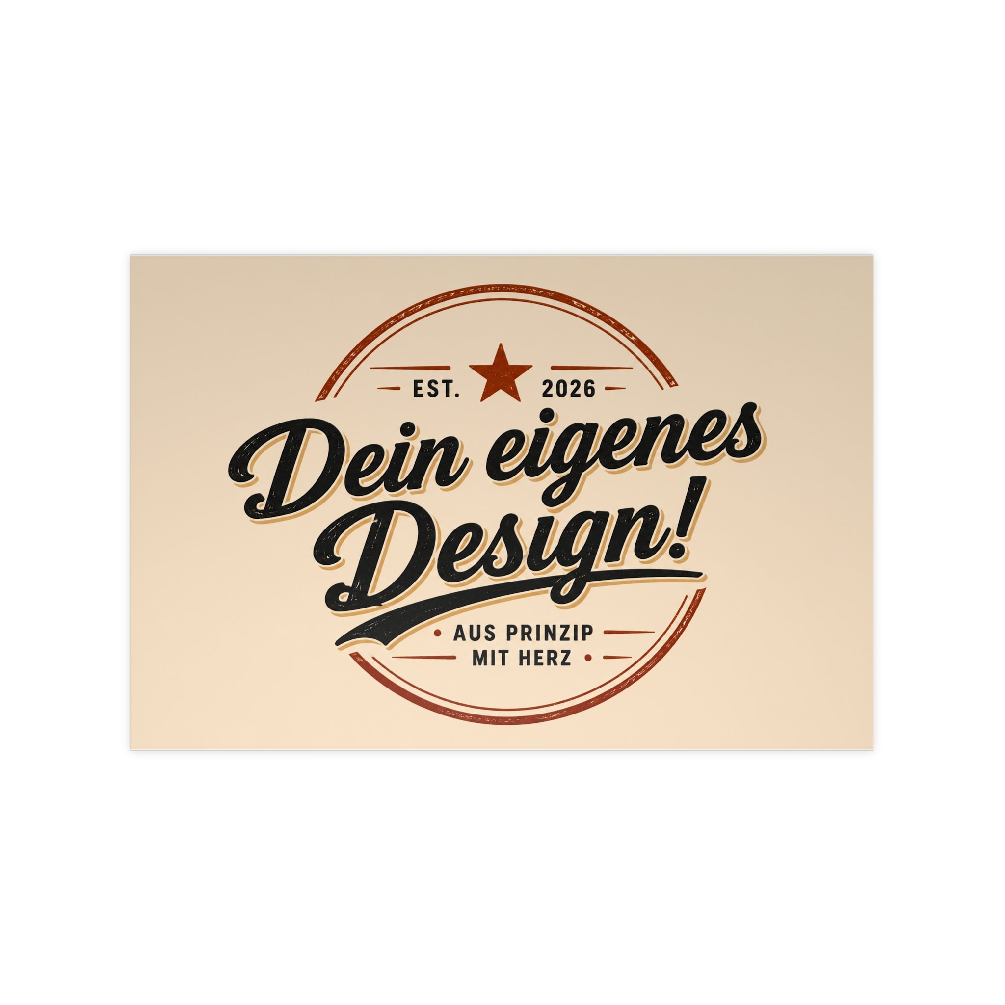 Custom Photopaper Poster — Personalizable Vintage Badge Design (Dein eigenes Design!)