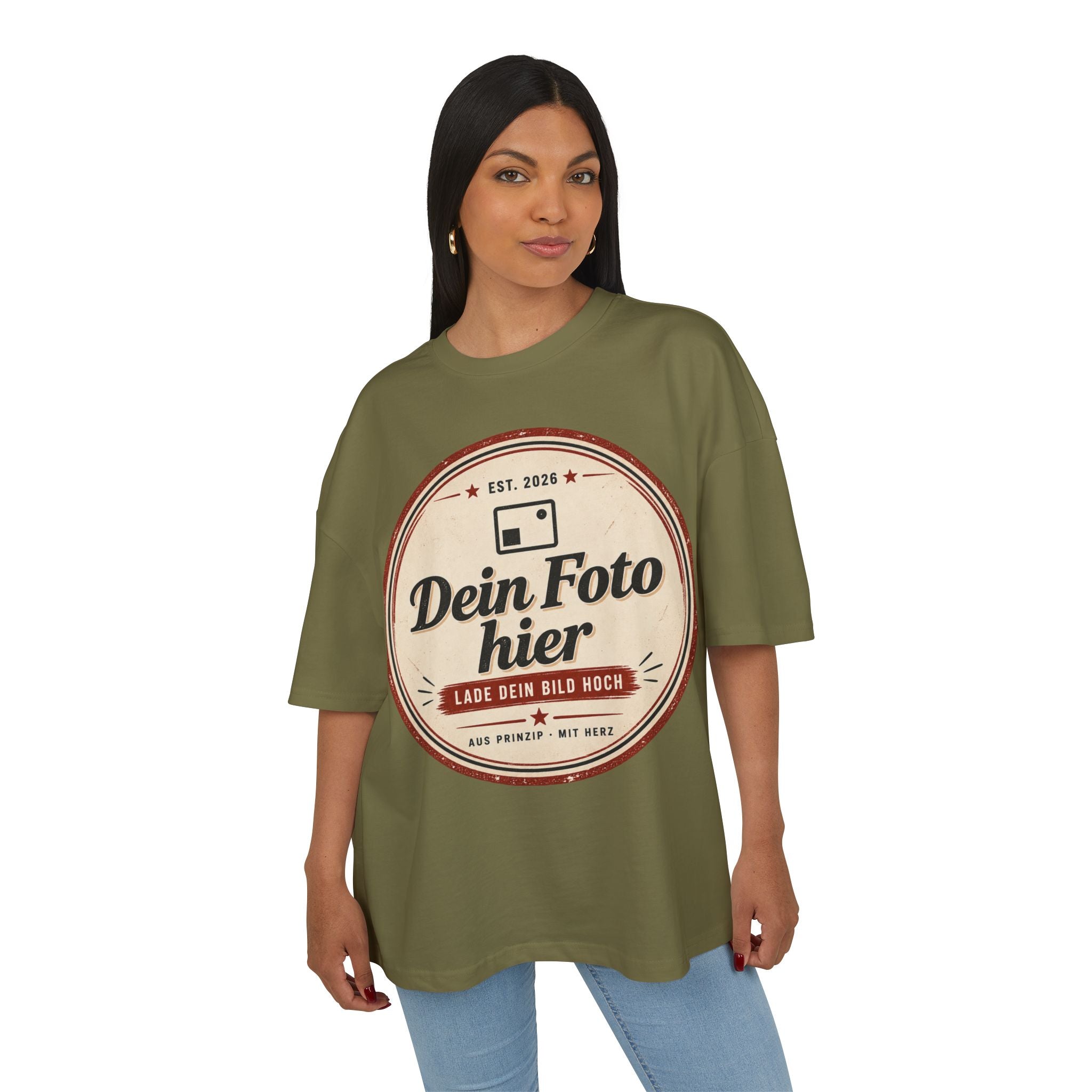 T-Shirt personalized with photo – Design your own retro logo shirt