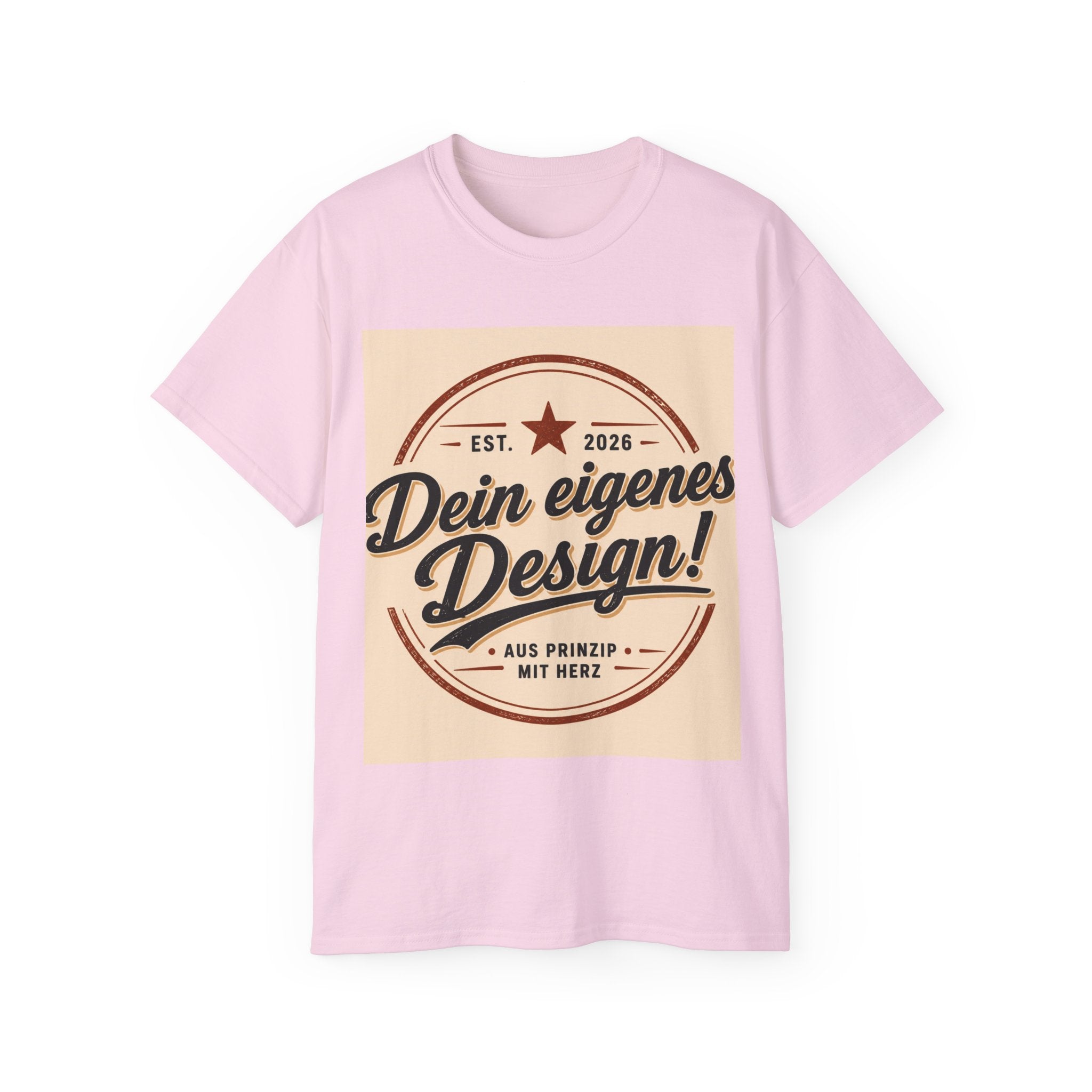 Vintage Badge T‑Shirt — "Dein eigenes Design!" Graphic Tee