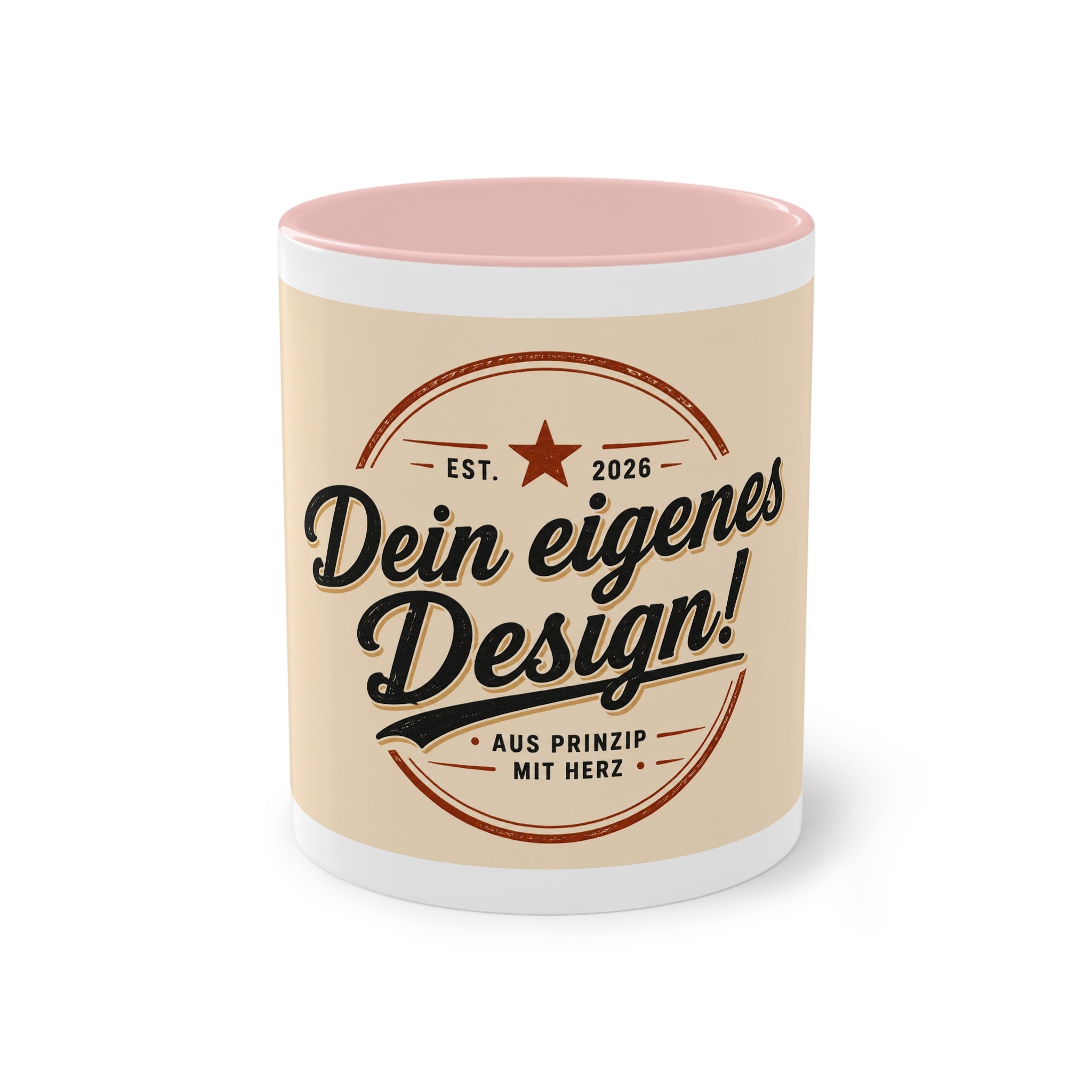 Personalized Two-Tone Coffee Mug — "Dein eigenes Design!" 11oz