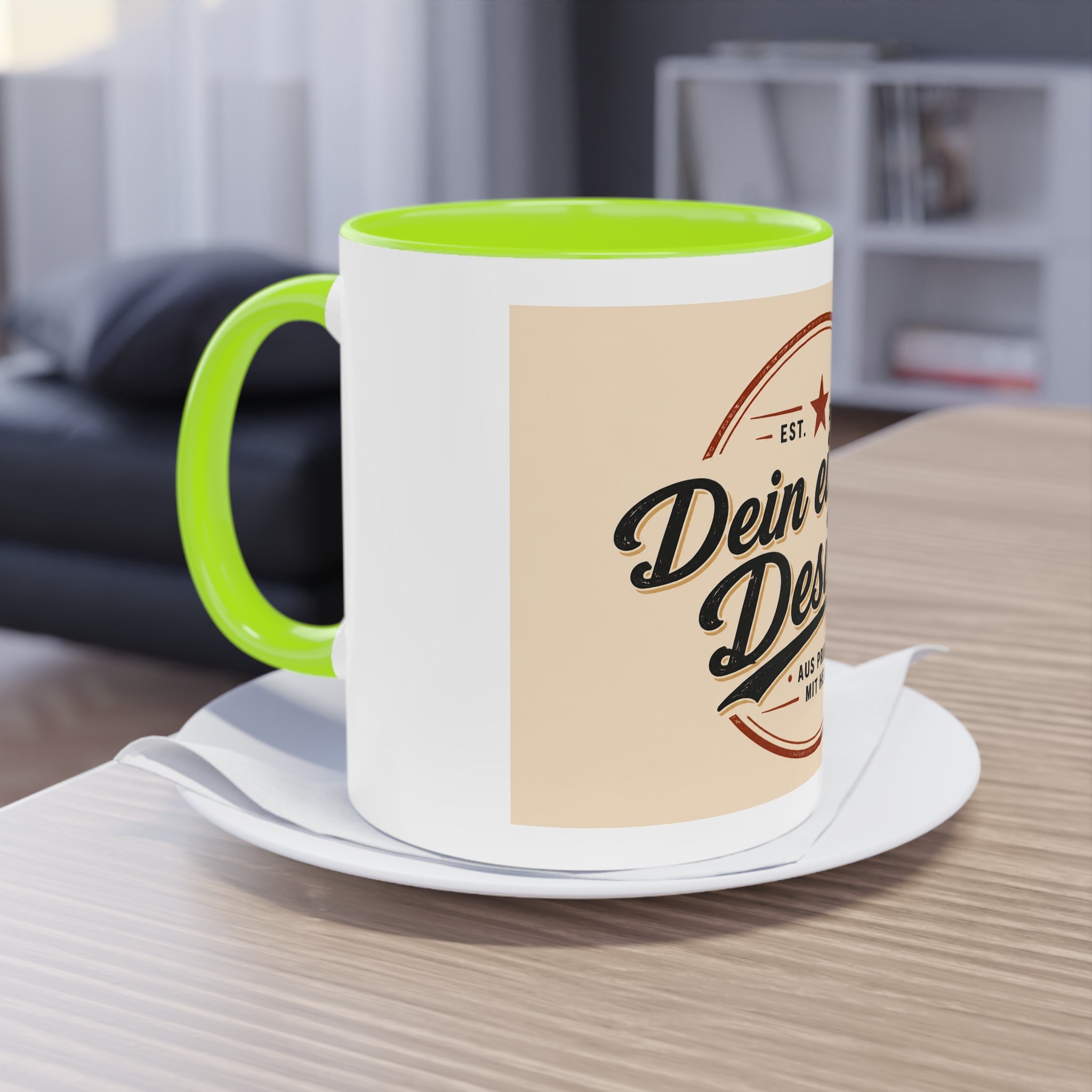 Zweifarbige Tasse personalisiert – Kaffeetasse 11oz mit eigenem Design bedrucken
