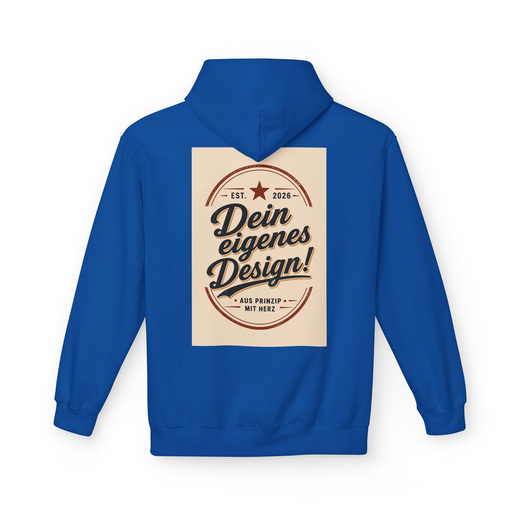 Hoodie — Custom Vintage Badge Design (Dein eigenes Design!)