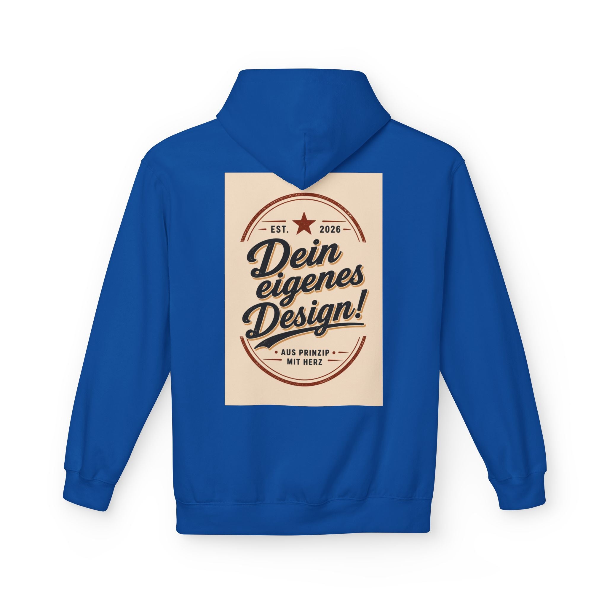 Hoodie — Custom Vintage Badge Design (Dein eigenes Design!)