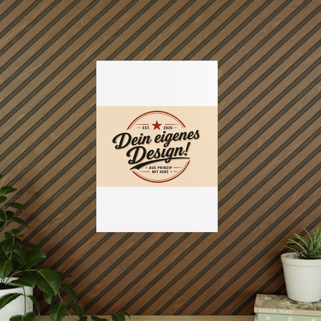 Custom Photopaper Poster — Personalizable Vintage Badge Design (Dein eigenes Design!)