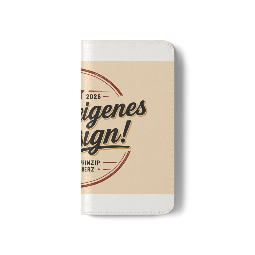 Flip Case Phone Wallet — "Dein eigenes Design!" Vintage Emblem
