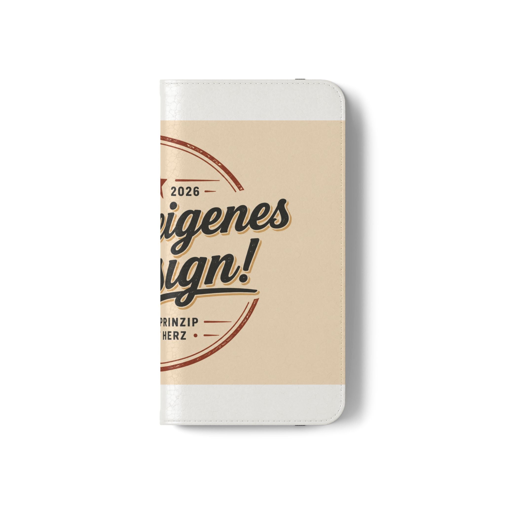 Flip Case Phone Wallet — "Dein eigenes Design!" Vintage Emblem