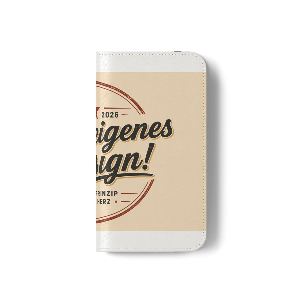 Flip Case Phone Wallet — "Dein eigenes Design!" Vintage Emblem
