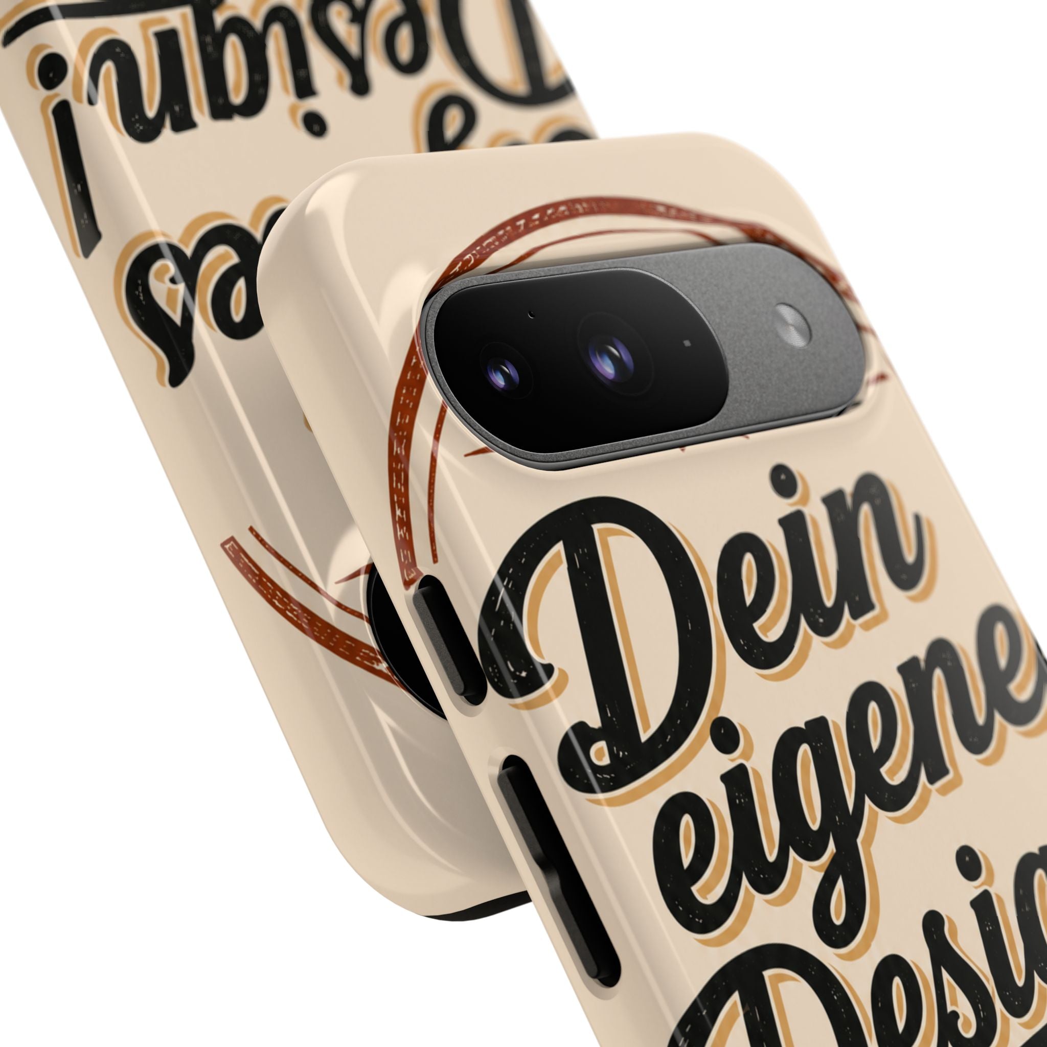 Custom Tough Phone Case — "Dein eigenes Design" Vintage Script Tough Case