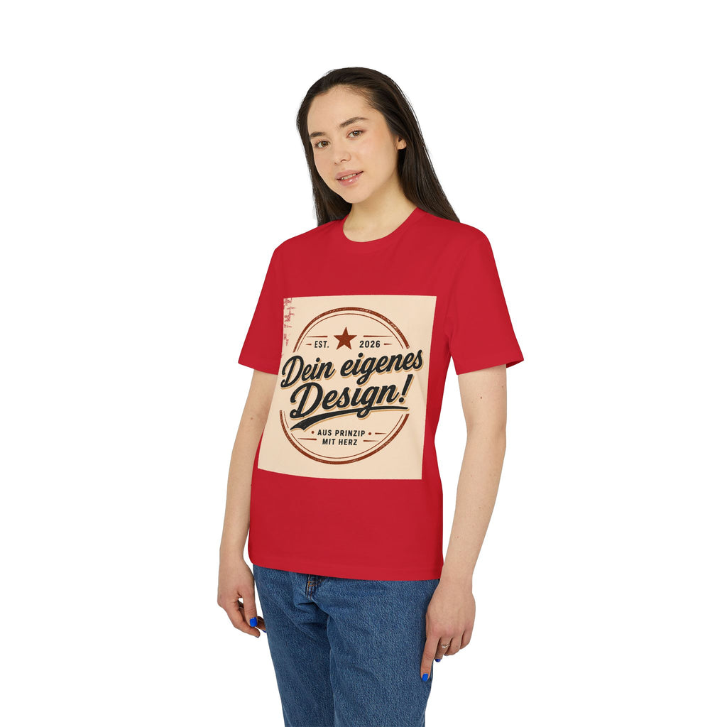 T-Shirt — Retro Stamp Design “Dein eigenes Design!” (Customizable Creator Tee)