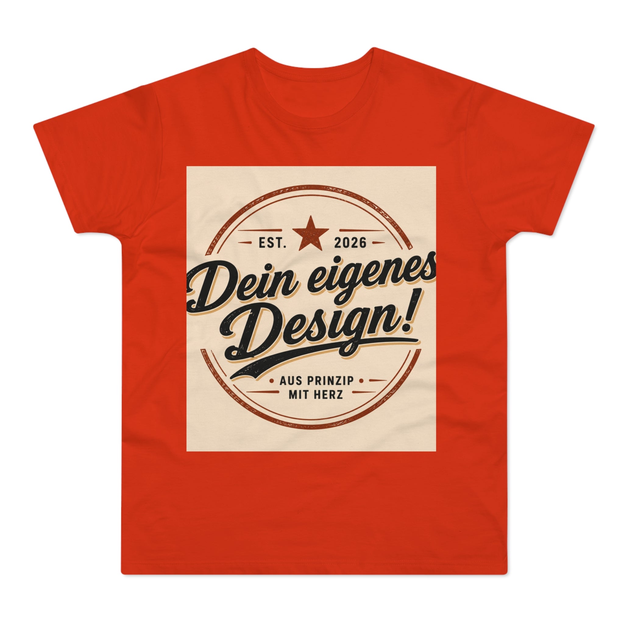 Men's Vintage Badge T‑Shirt — "Dein eigenes Design!" Retro Logo Tee