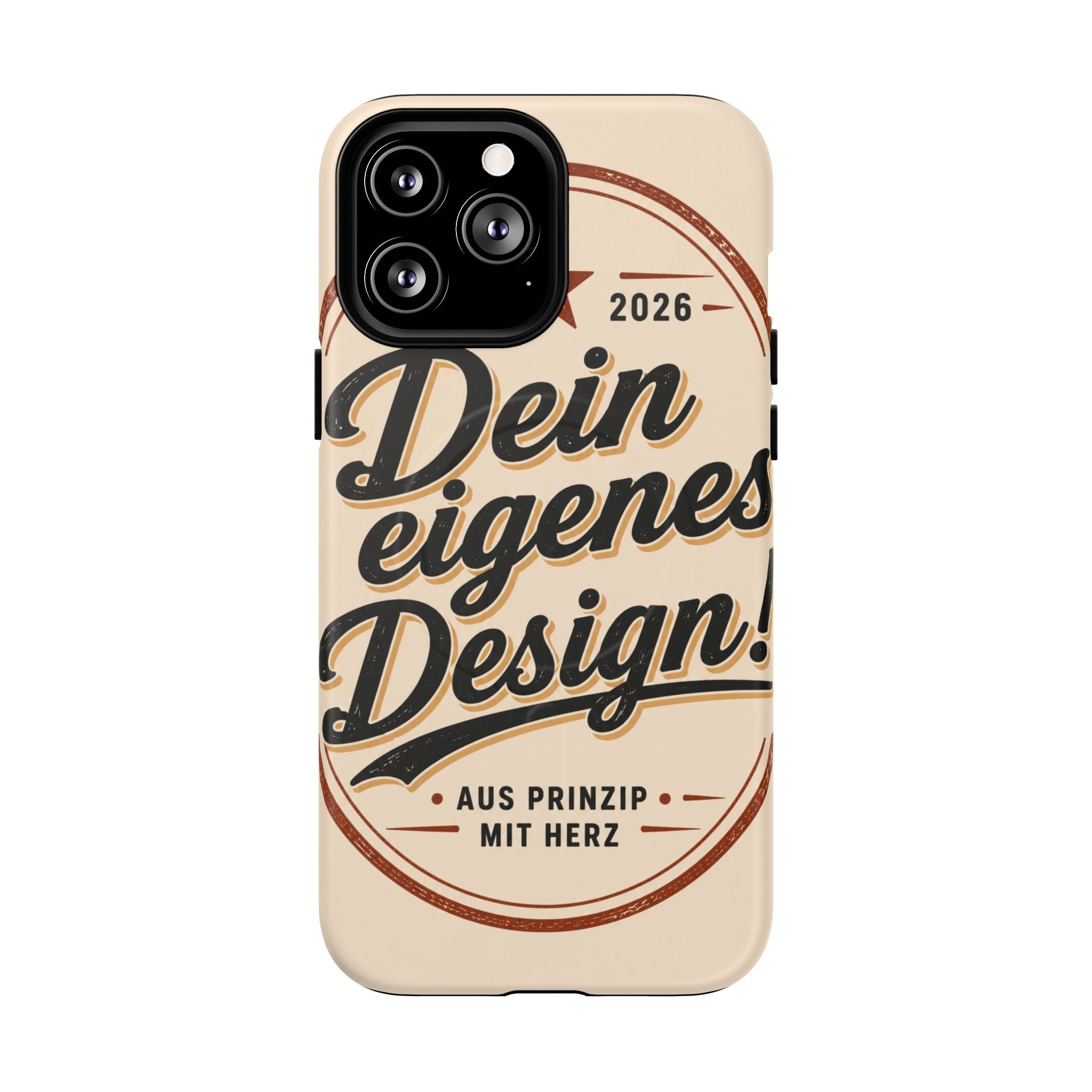 Tough Magnetic Phone Case — "Dein eigenes Design" Retro Script (Customizable)