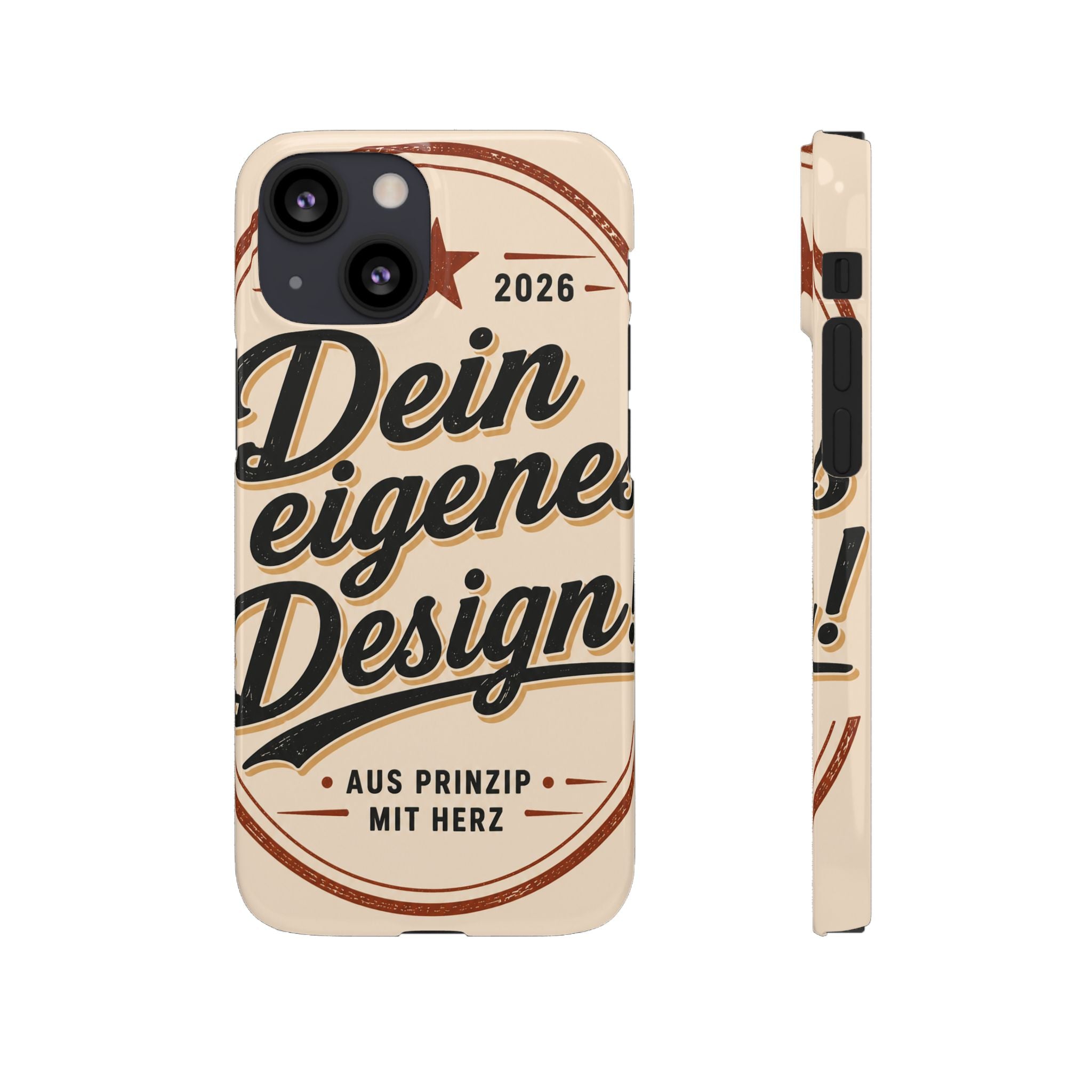 Phone Case — Retro "Dein eigenes Design" Customizable Snap Case