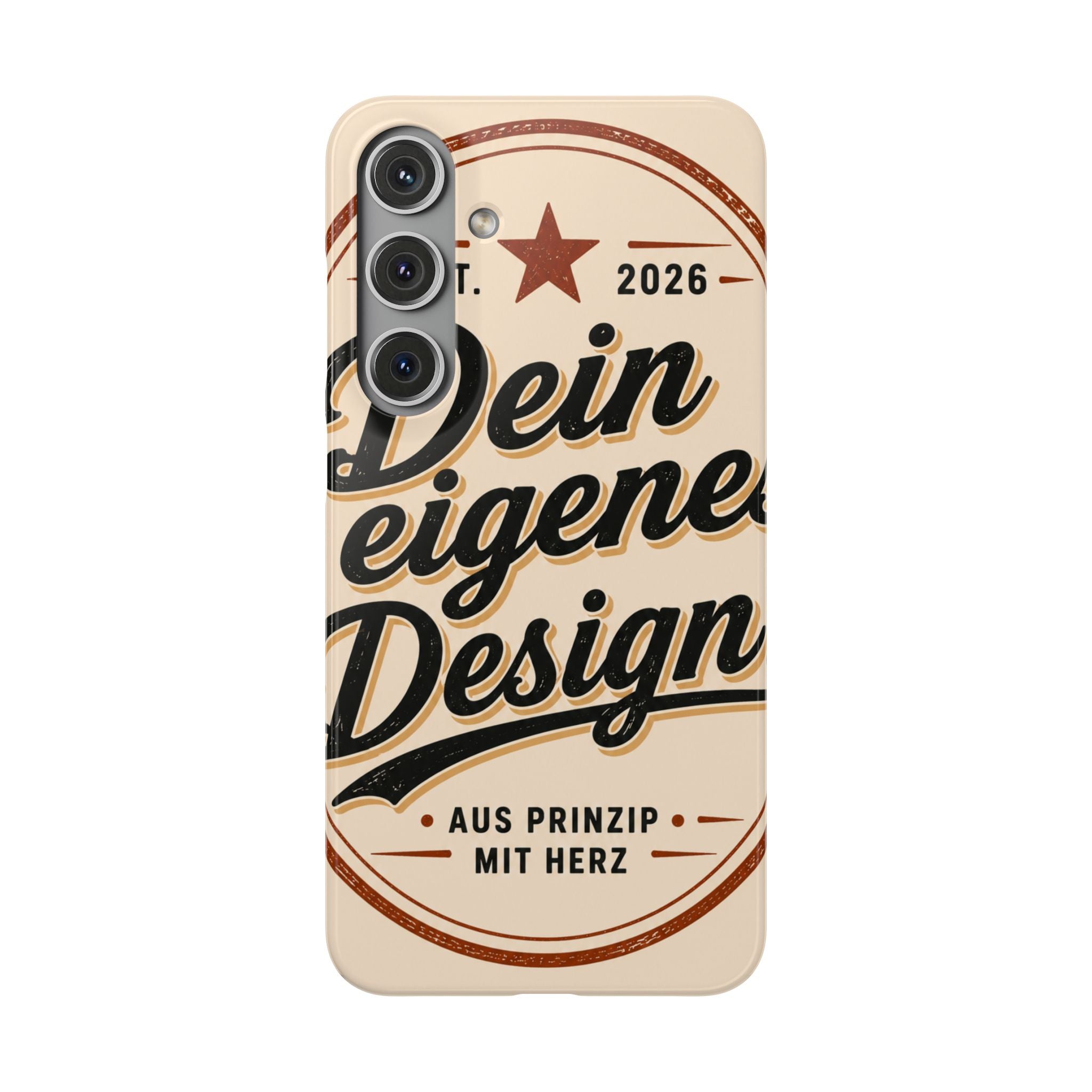 Phone Case — Retro "Dein eigenes Design" Customizable Snap Case