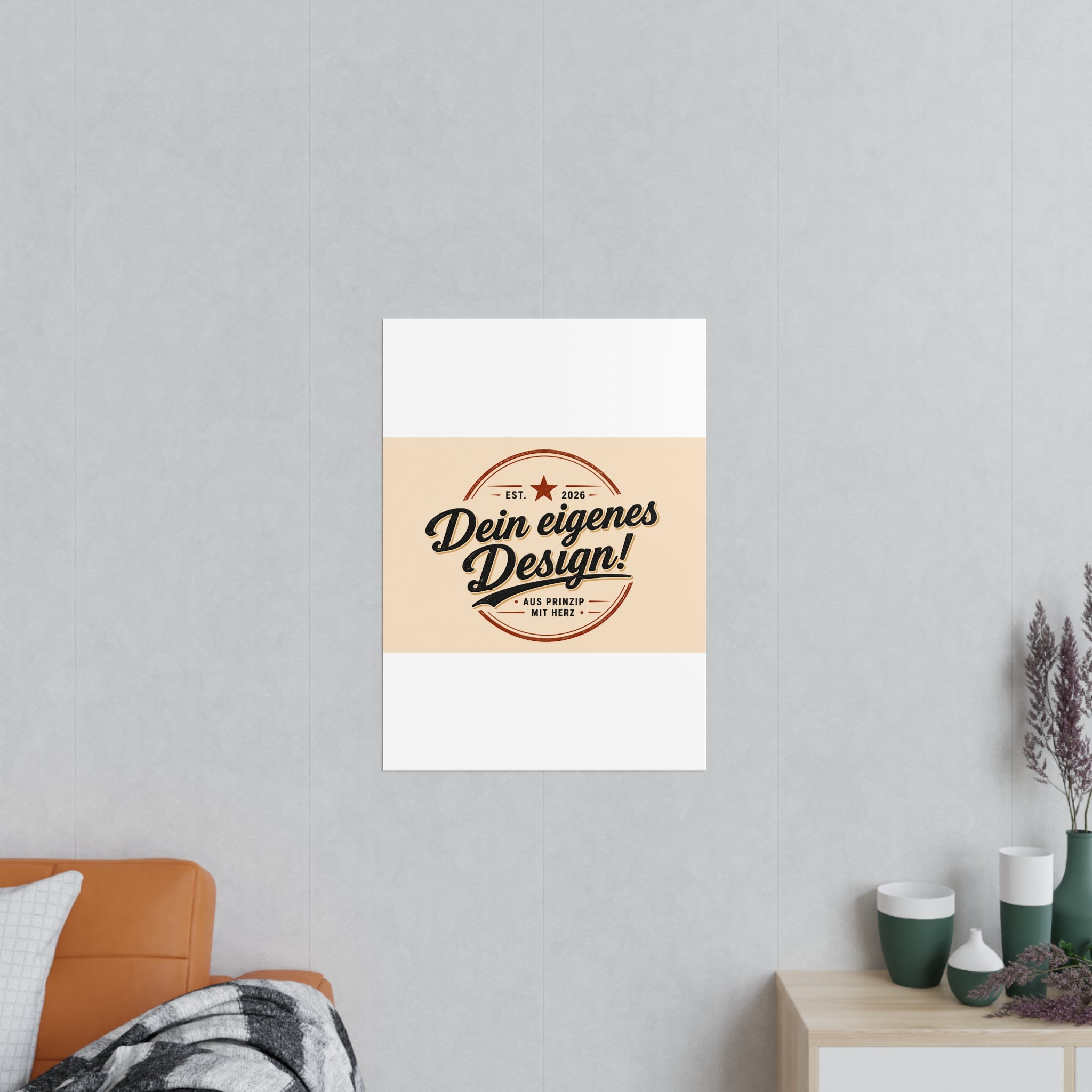 Custom Photopaper Poster — Personalizable Vintage Badge Design (Dein eigenes Design!)
