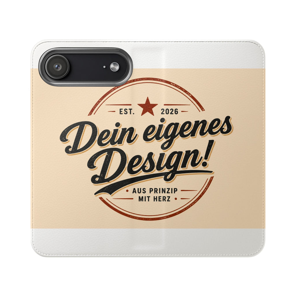 Flip Case Phone Wallet — "Dein eigenes Design!" Vintage Emblem