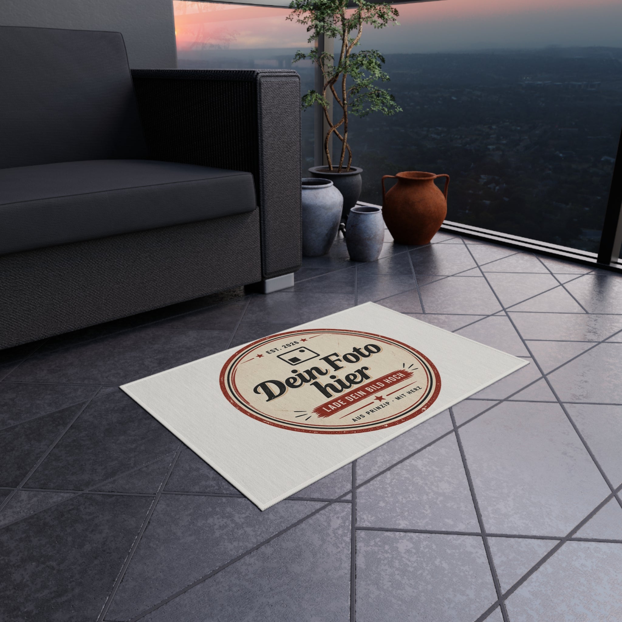 Doormat personalized with photo – Outdoor rug designed with your own motif