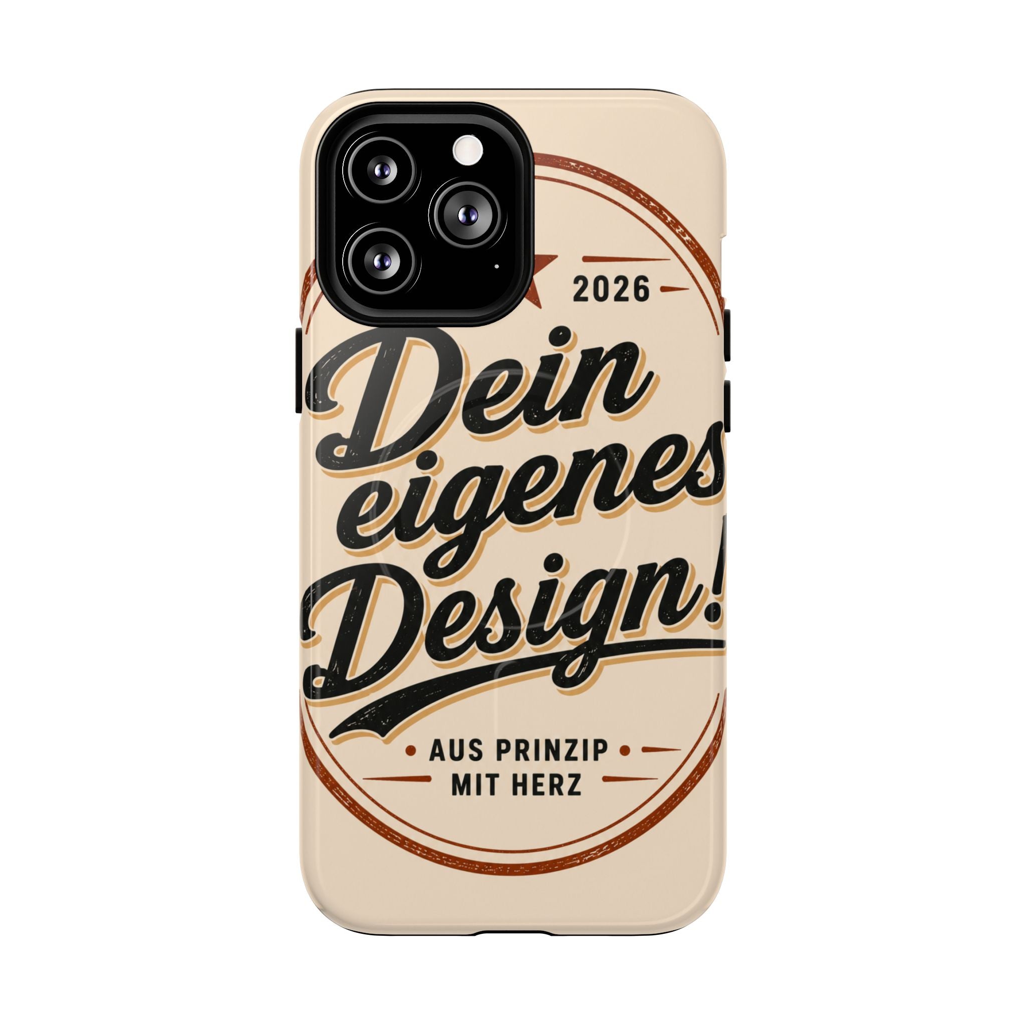 Tough Magnetic Phone Case — "Dein eigenes Design" Retro Script (Customizable)
