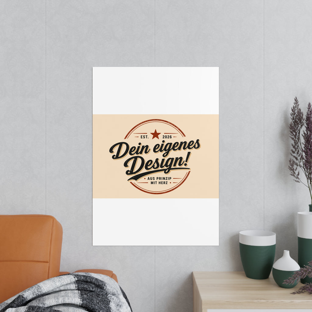 Custom Photopaper Poster — Personalizable Vintage Badge Design (Dein eigenes Design!)