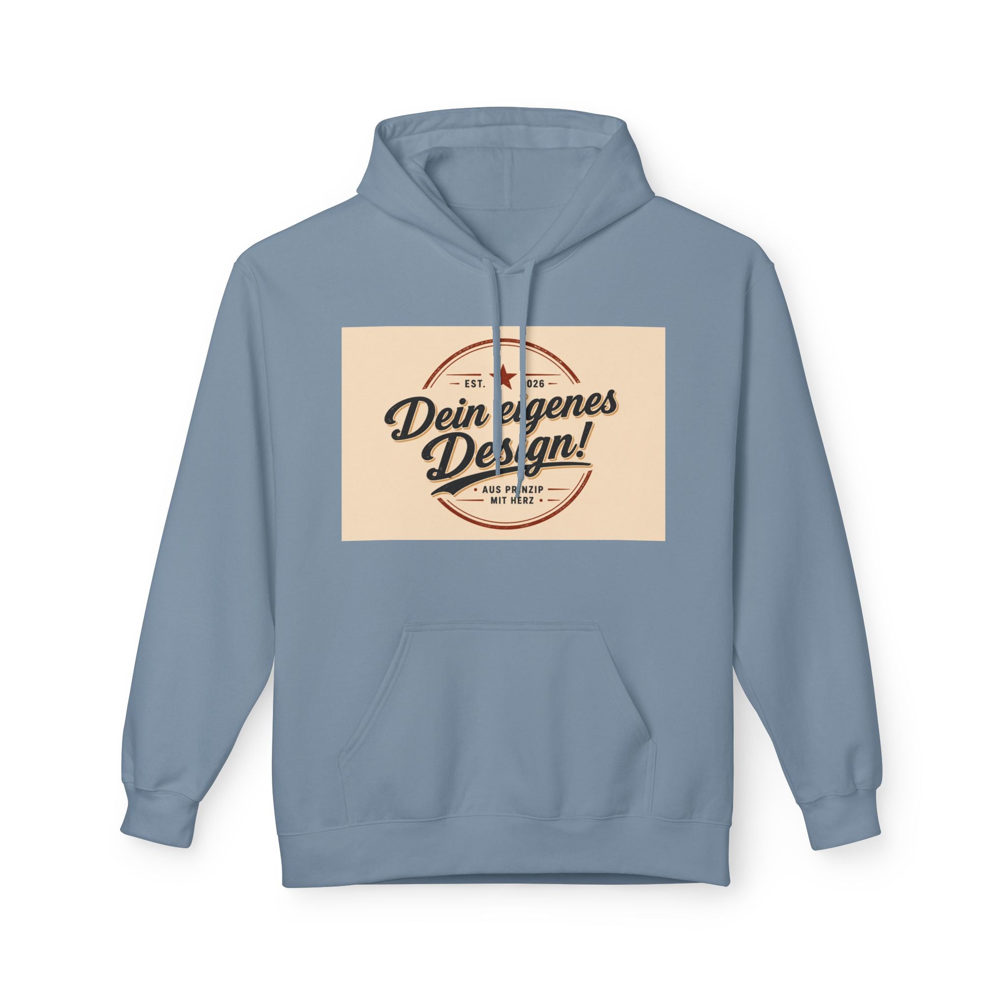 Hoodie — Custom Vintage Badge Design (Dein eigenes Design!)