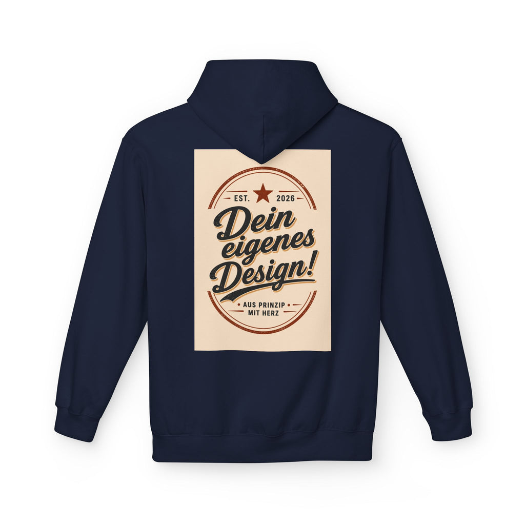 Hoodie — Custom Vintage Badge Design (Dein eigenes Design!)