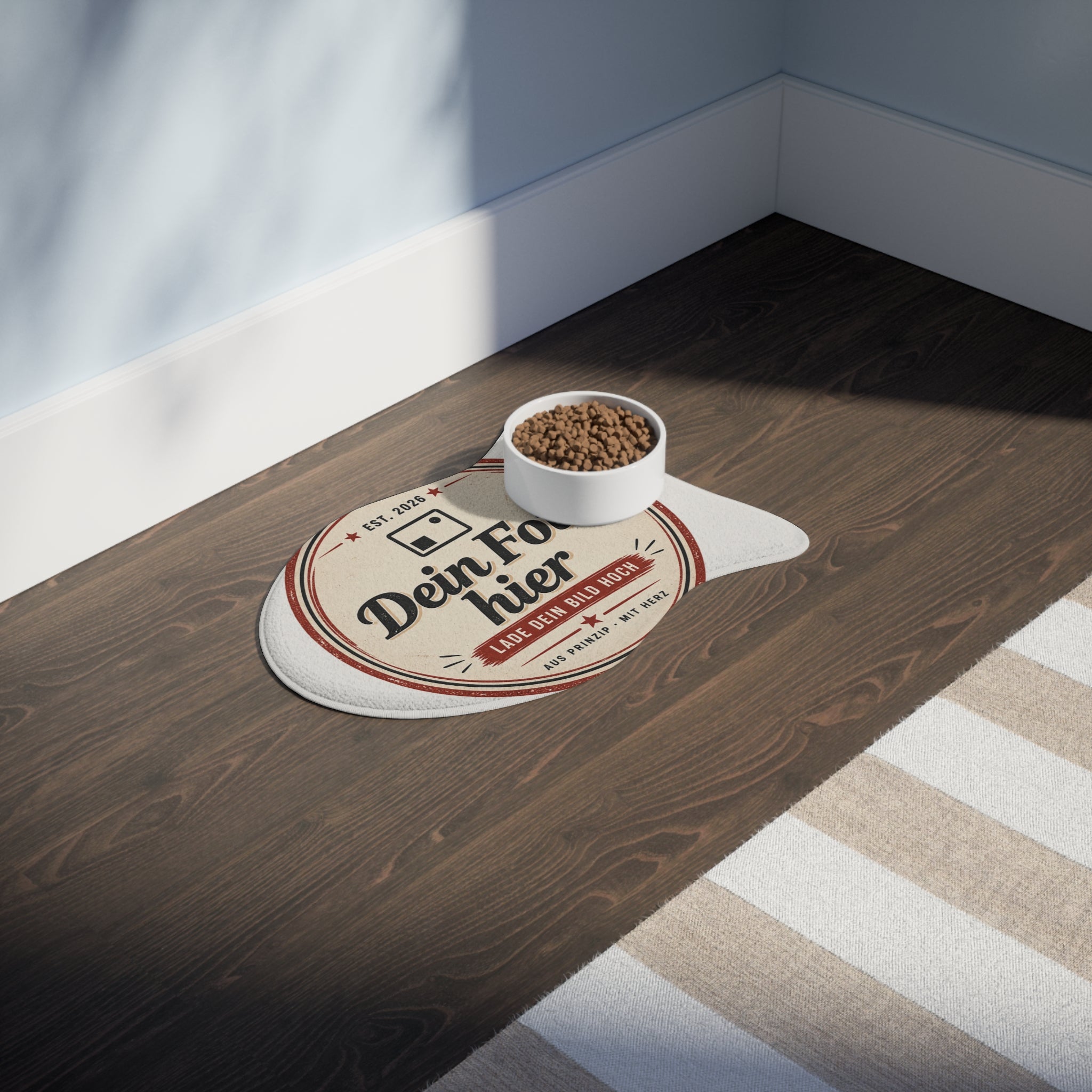 Personalized Dog Food Mat with Photo - Design Your Dog Bowl Mat