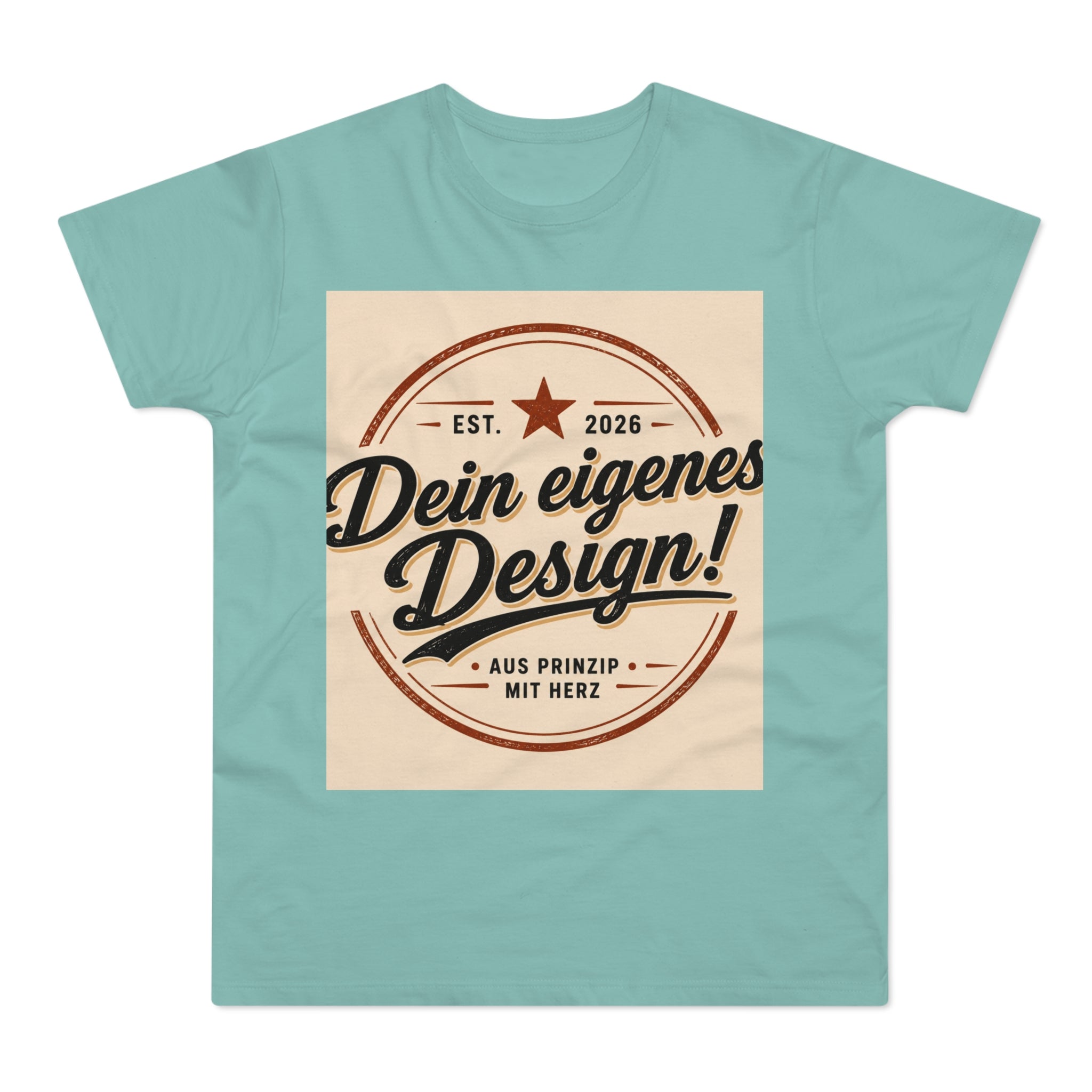 Men's Vintage Badge T‑Shirt — "Dein eigenes Design!" Retro Logo Tee