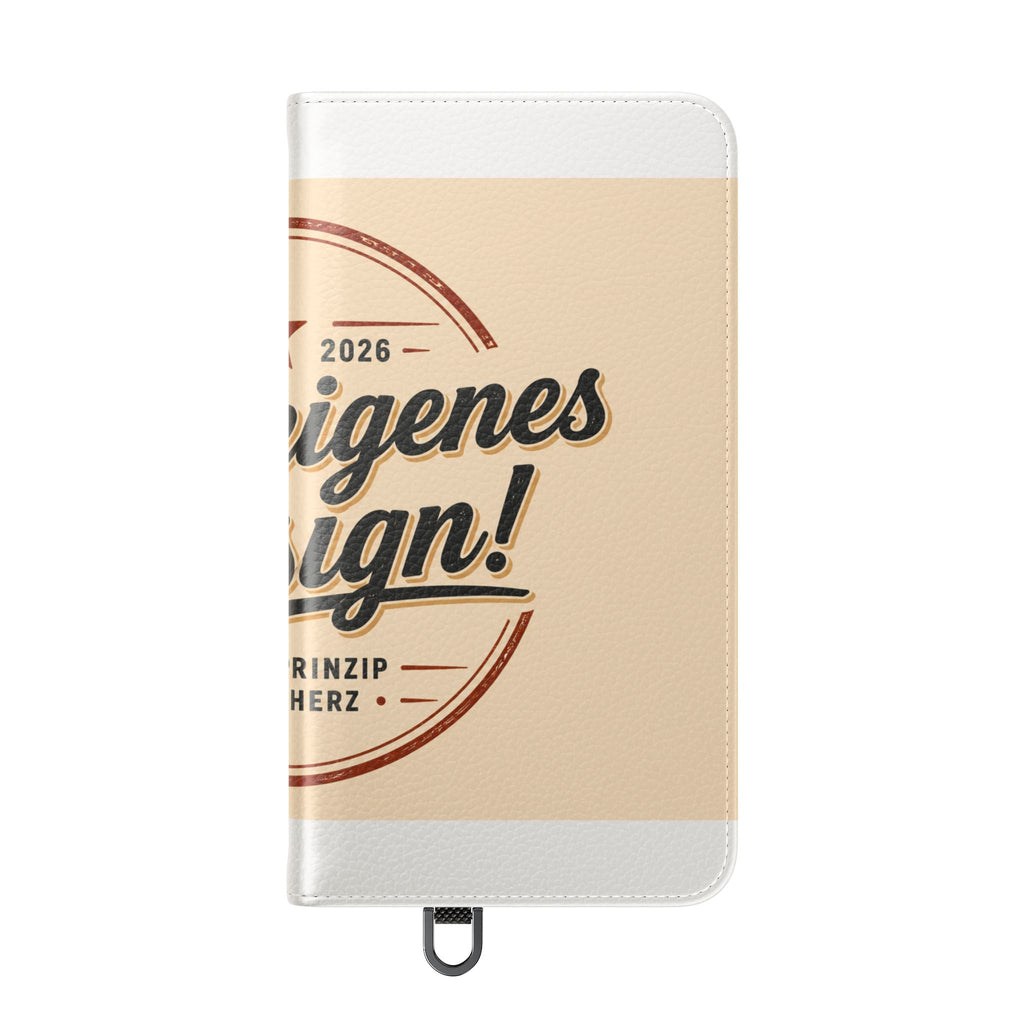 Flip Case Phone Wallet — "Dein eigenes Design!" Vintage Emblem