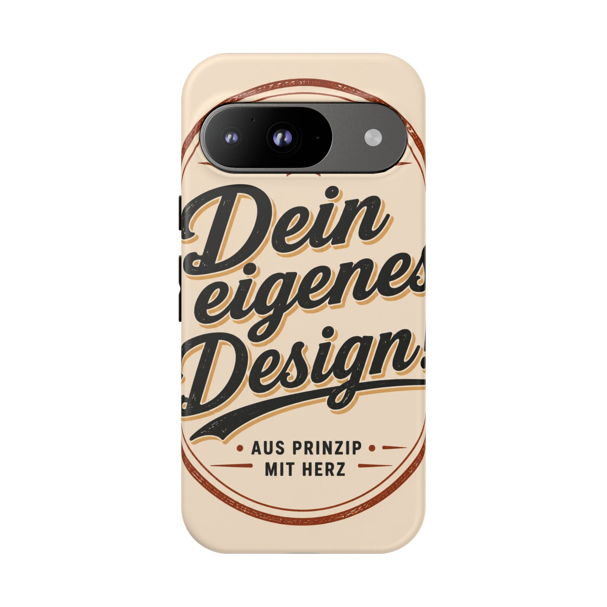 Custom Tough Phone Case — "Dein eigenes Design" Vintage Script Tough Case