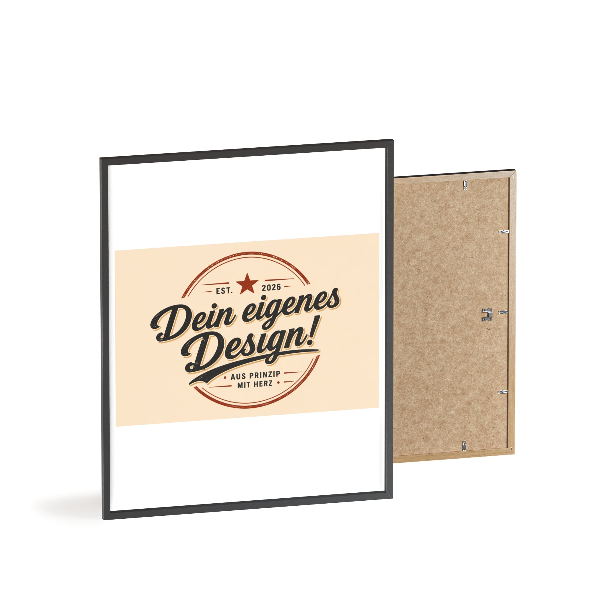 Framed Poster – "Dein eigenes Design!" Custom Wooden Frame Wall Art