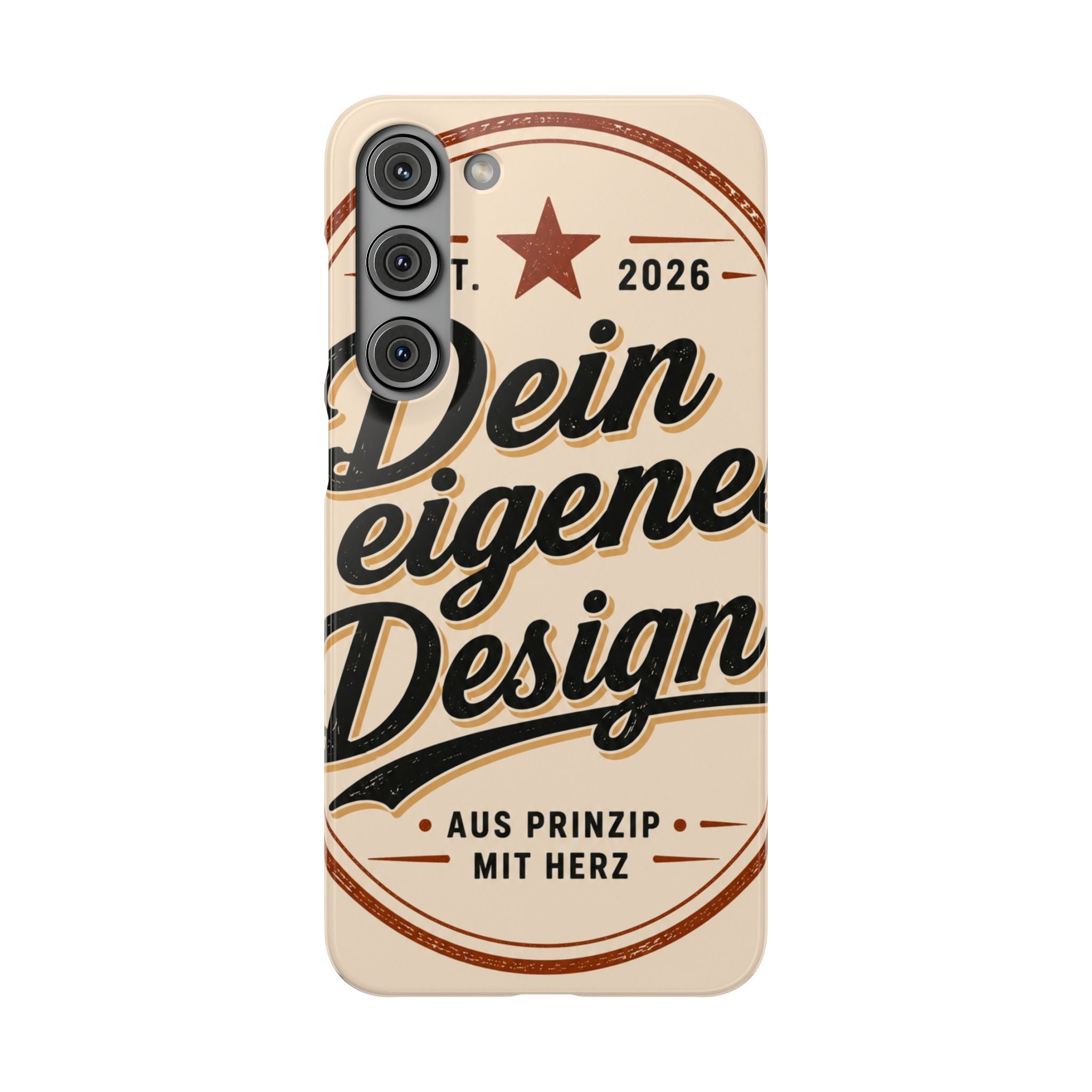 Phone Case — Retro "Dein eigenes Design" Customizable Snap Case