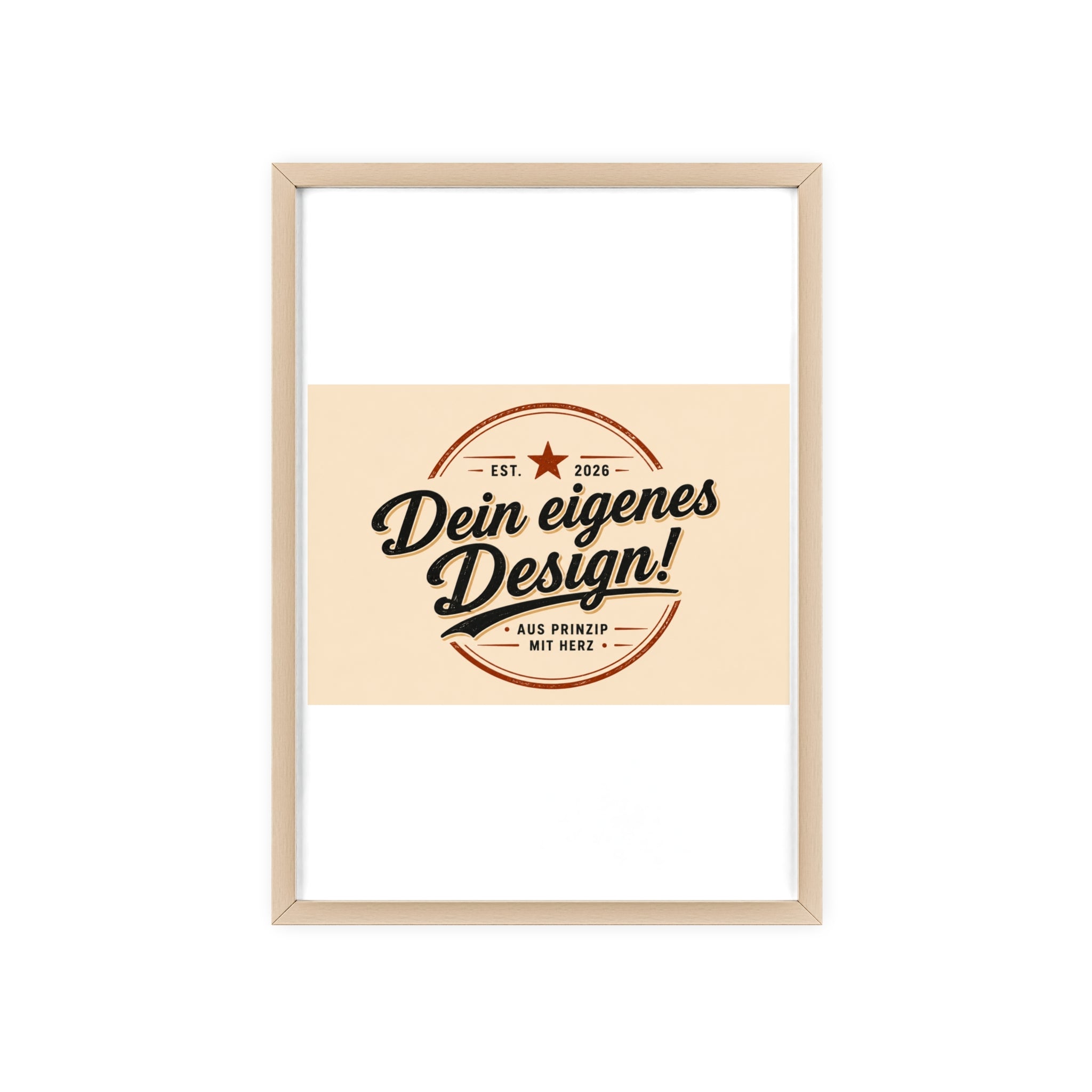 Framed Poster – "Dein eigenes Design!" Custom Wooden Frame Wall Art