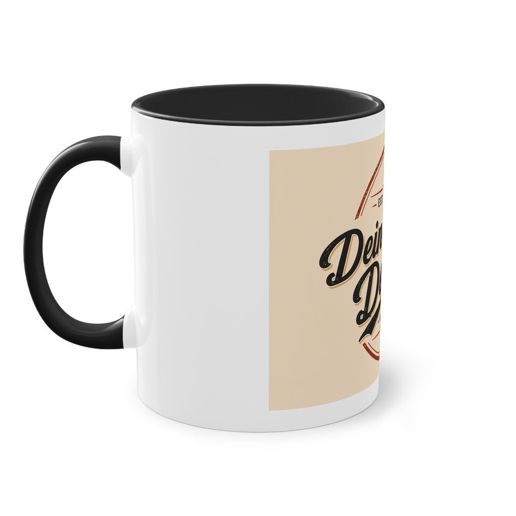 Personalized Two-Tone Coffee Mug — "Dein eigenes Design!" 11oz