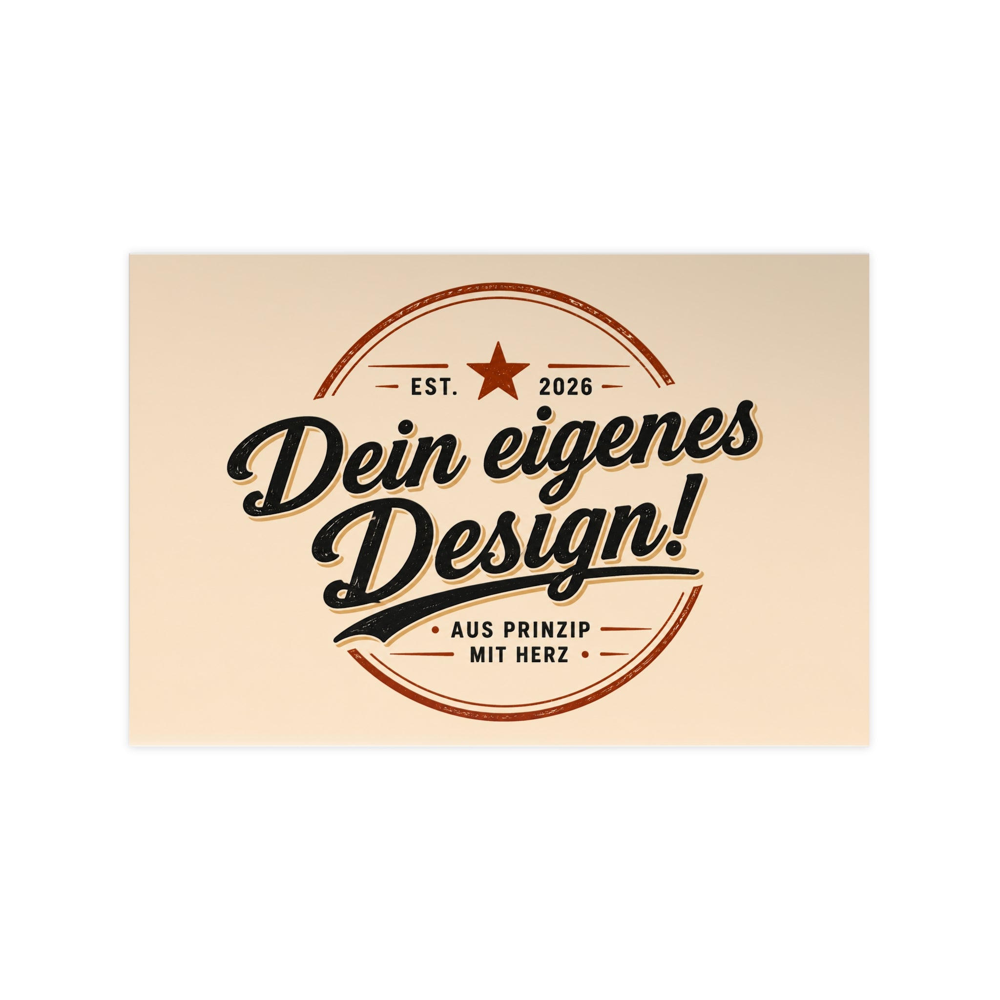 Custom Photopaper Poster — Personalizable Vintage Badge Design (Dein eigenes Design!)