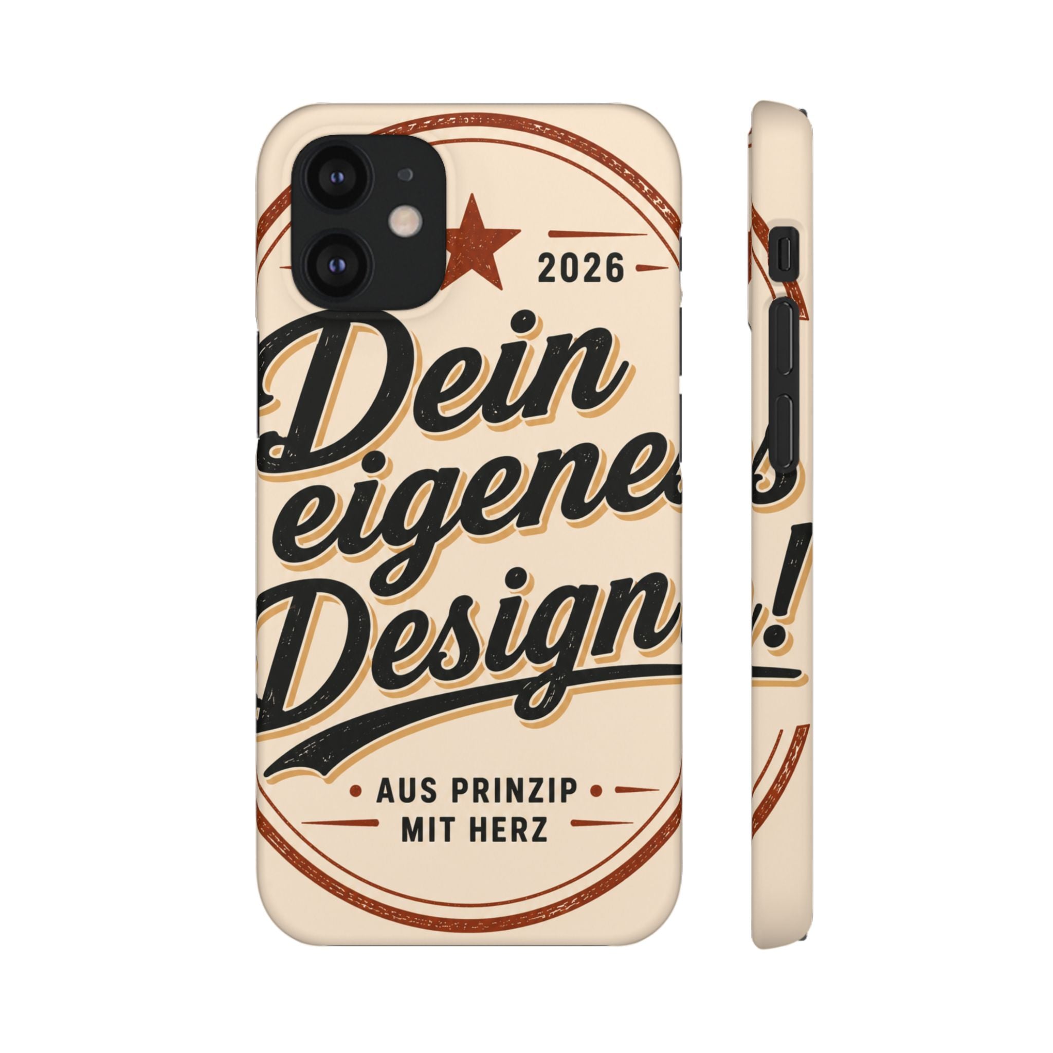 Phone Case — Retro "Dein eigenes Design" Customizable Snap Case