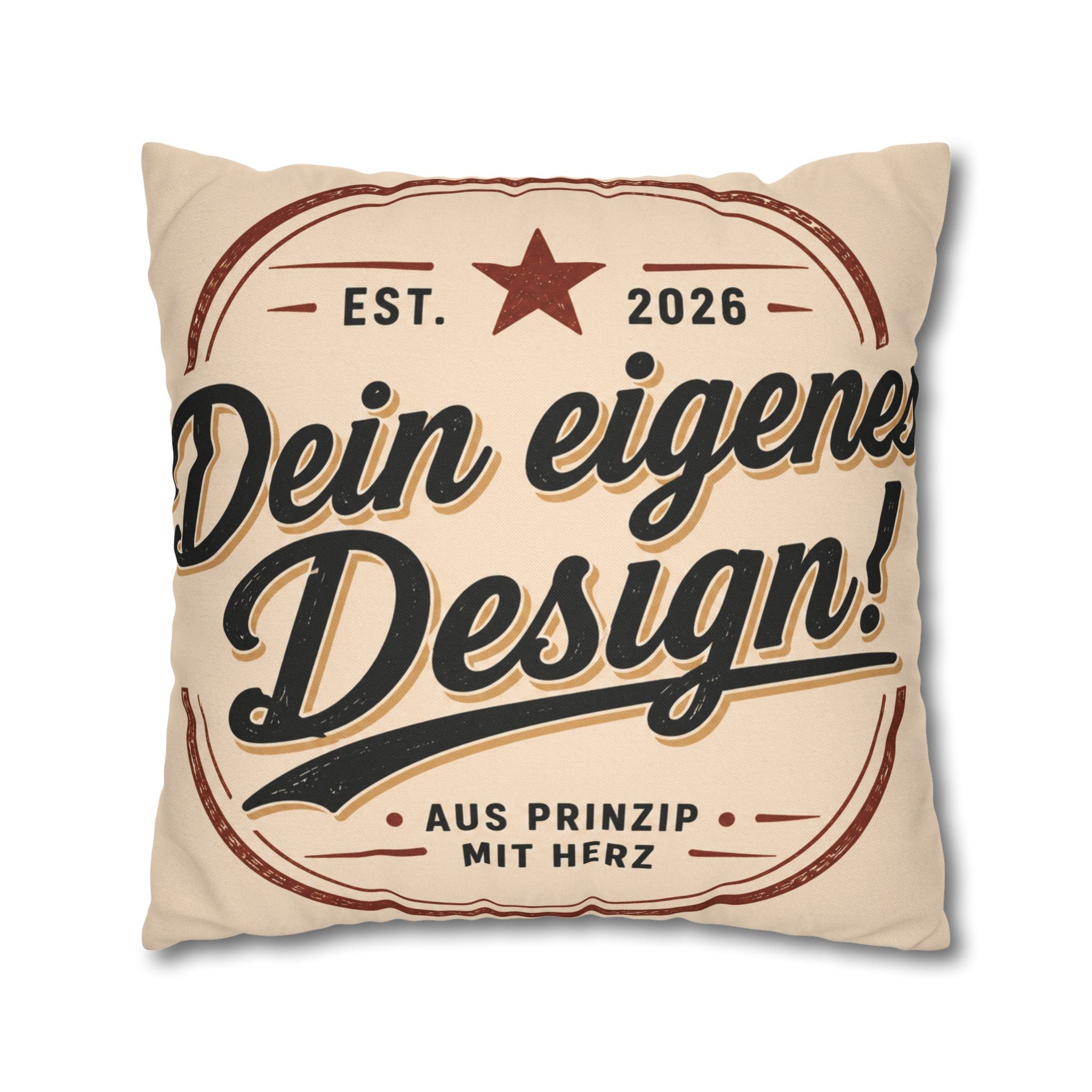 Spun Polyester Square Pillowcase