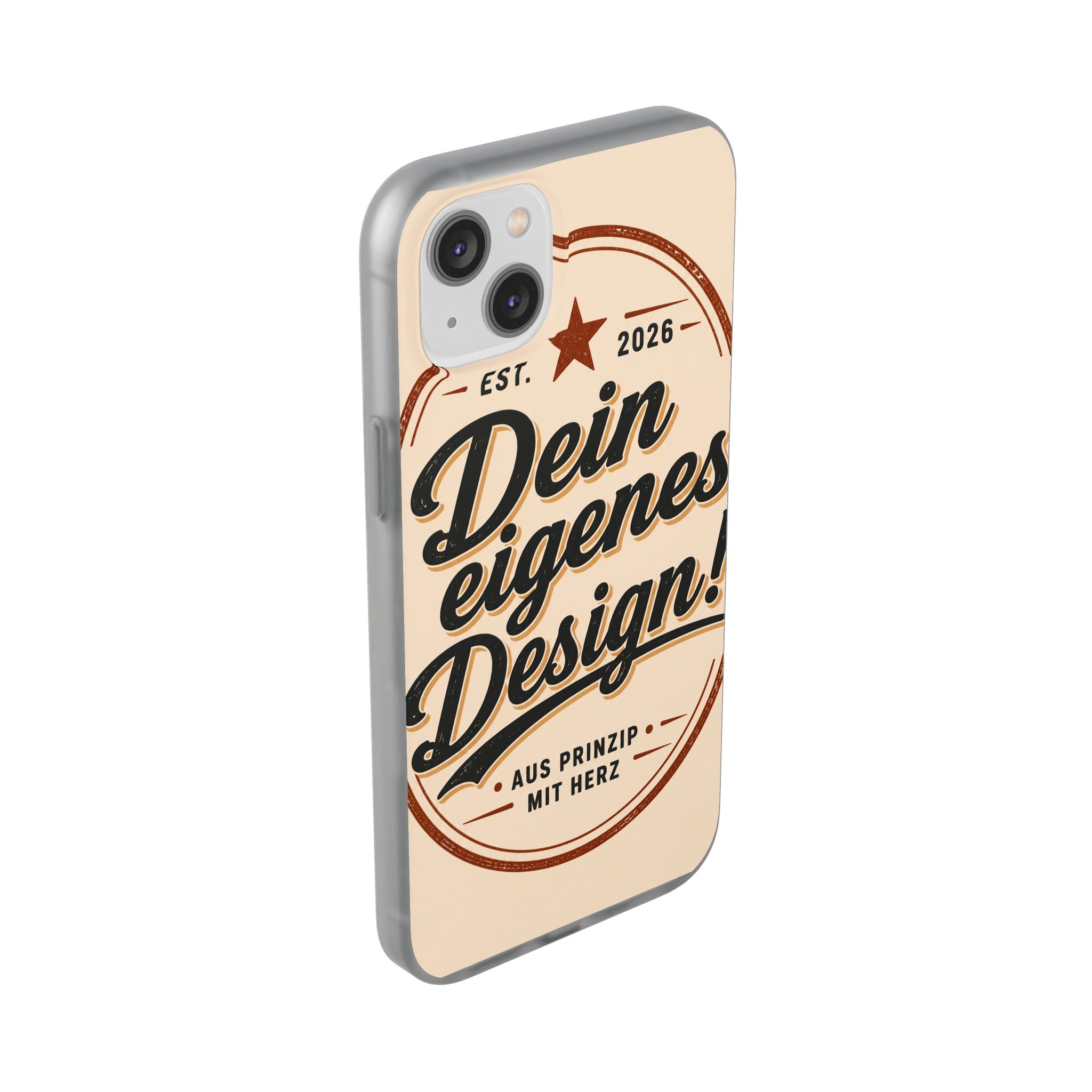 Phone Case — "Dein eigenes Design" Vintage Script Personalized Protective Case