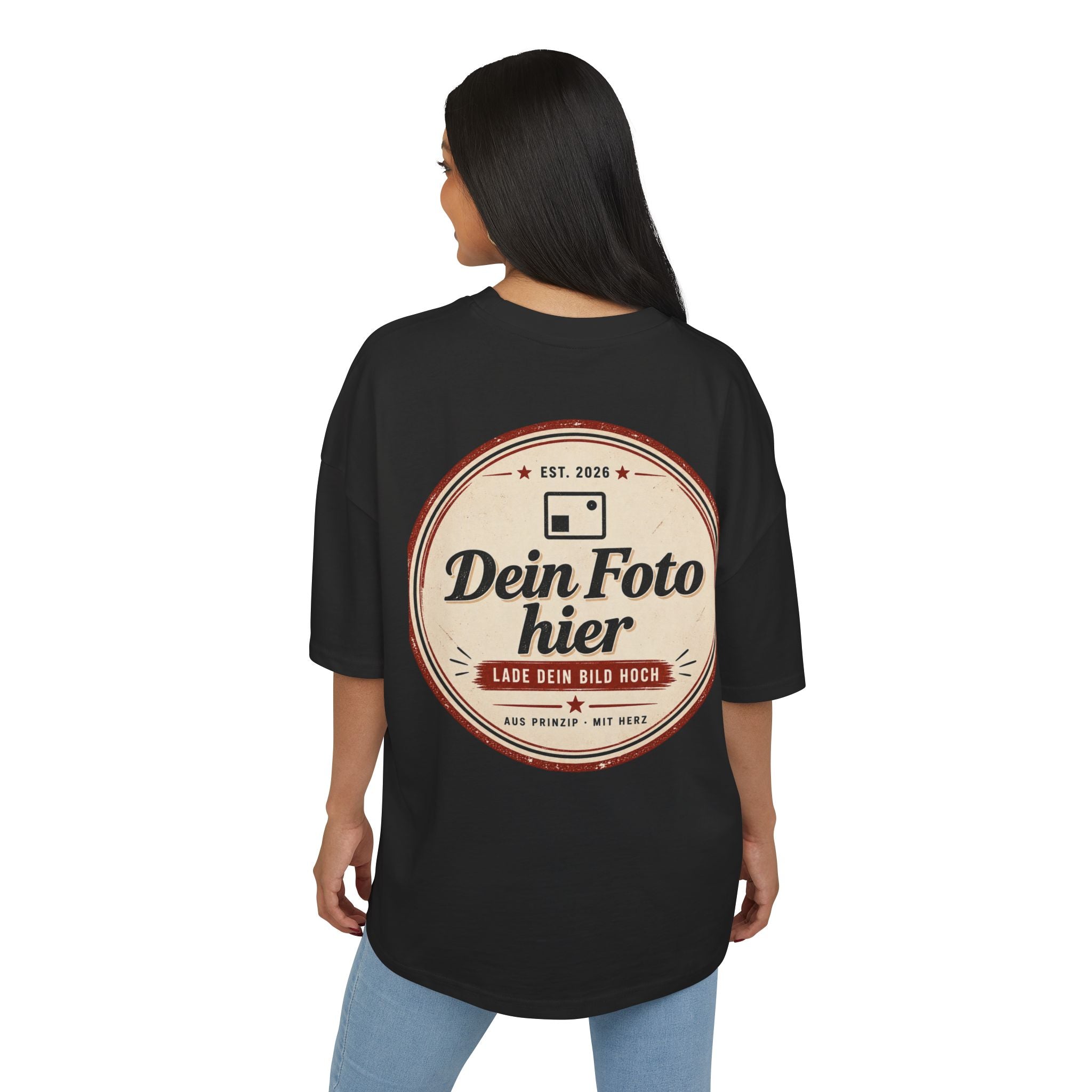 T-Shirt personalized with photo – Design your own retro logo shirt