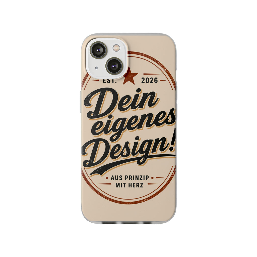 Phone Case — "Dein eigenes Design" Vintage Script Personalized Protective Case