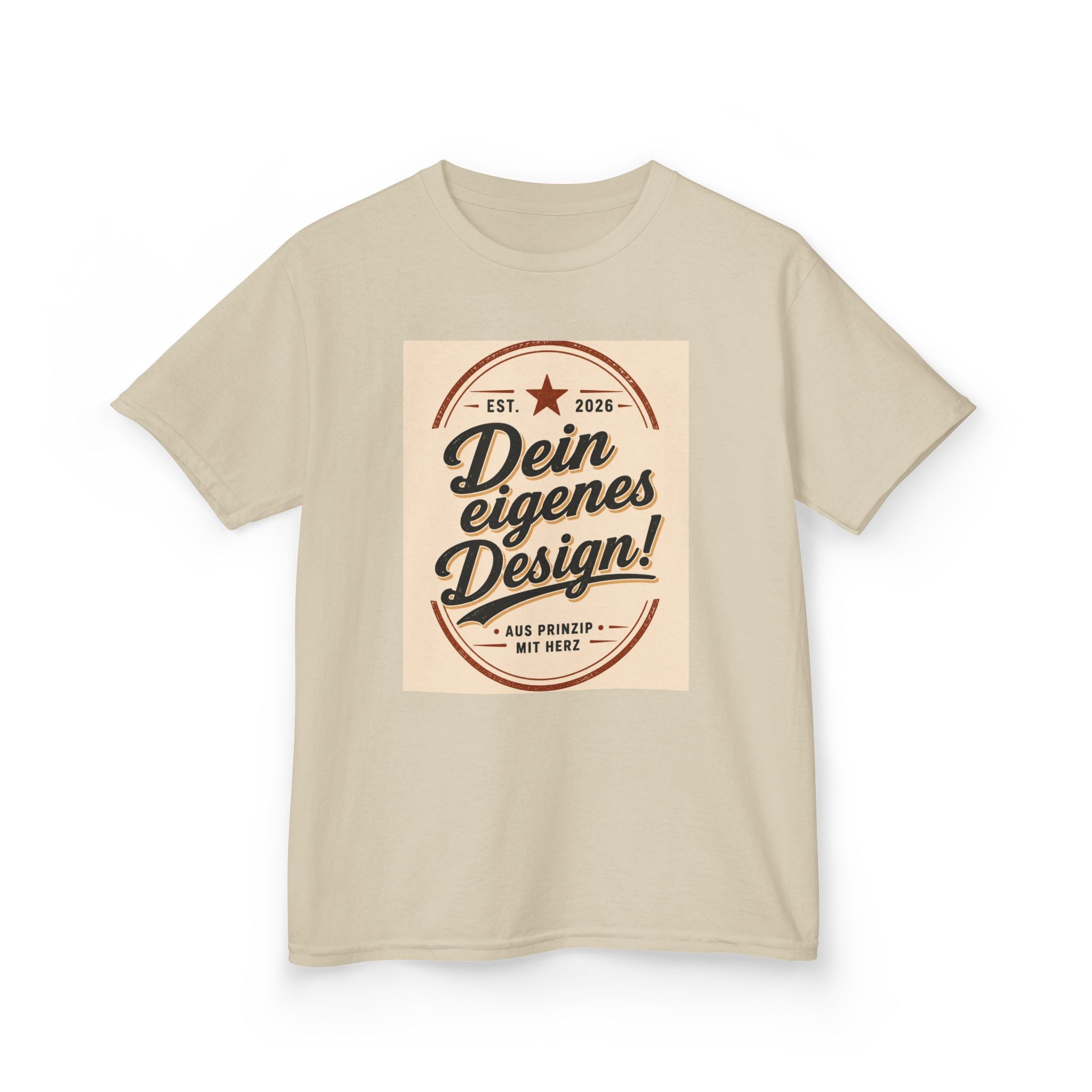 Kids T‑Shirt — "Dein eigenes Design!" Vintage Badge Graphic