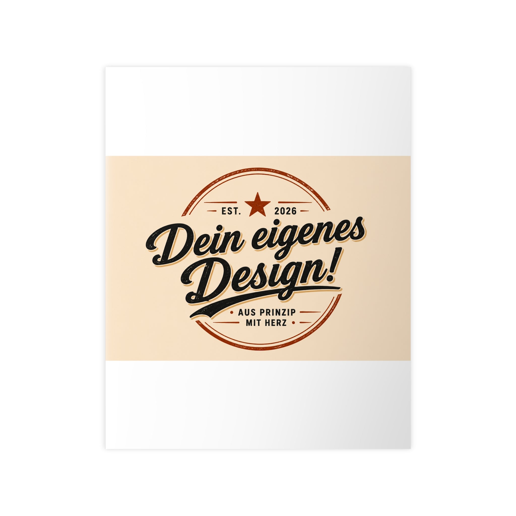 Custom Photopaper Poster — Personalizable Vintage Badge Design (Dein eigenes Design!)
