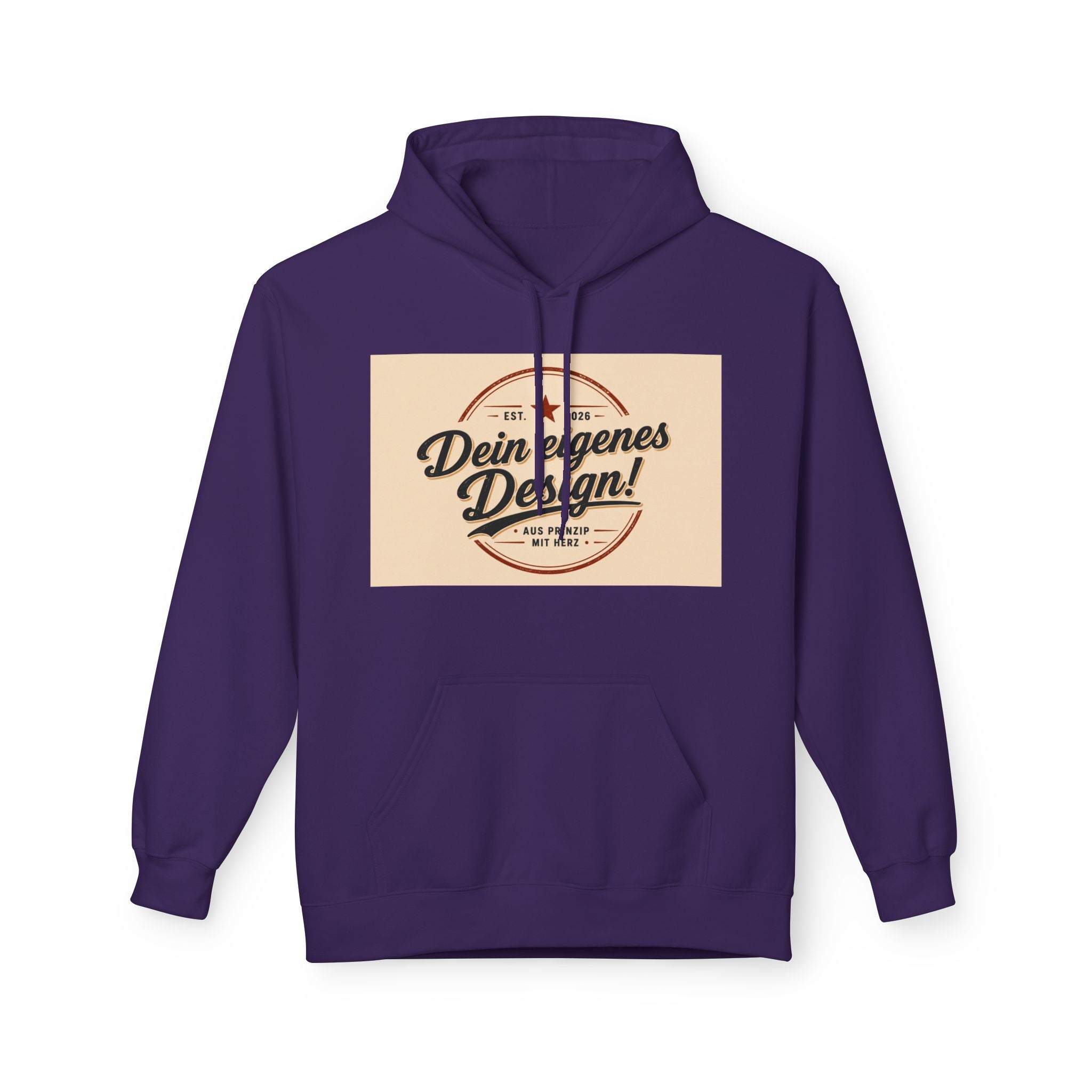 Hoodie — Custom Vintage Badge Design (Dein eigenes Design!)