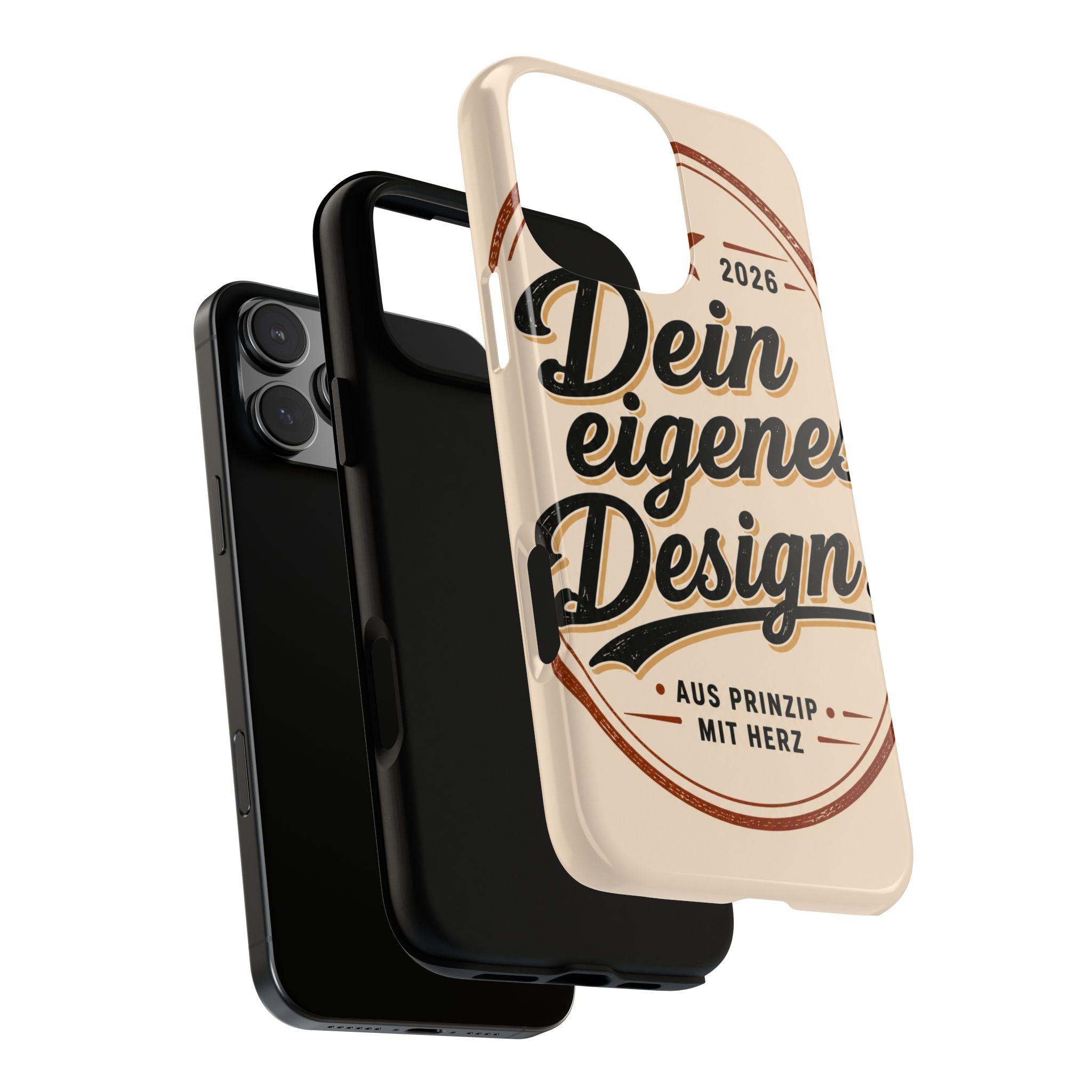 Custom Tough Phone Case — "Dein eigenes Design" Vintage Script Tough Case