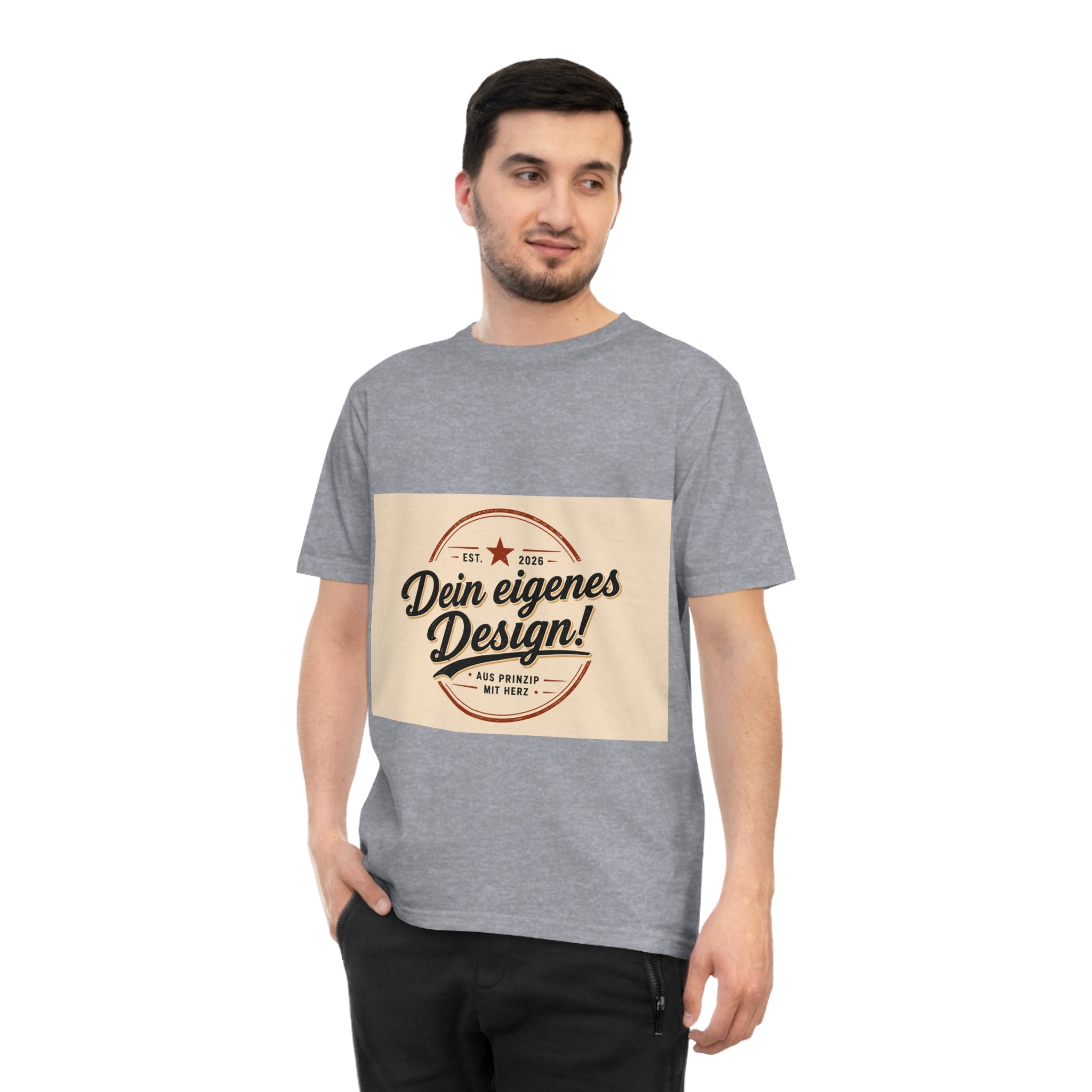 Vintage Badge T‑Shirt — "Dein eigenes Design!" Custom Retro Graphic Tee