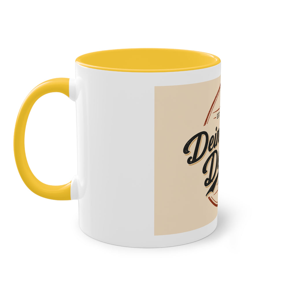 Personalized Two-Tone Coffee Mug — "Dein eigenes Design!" 11oz