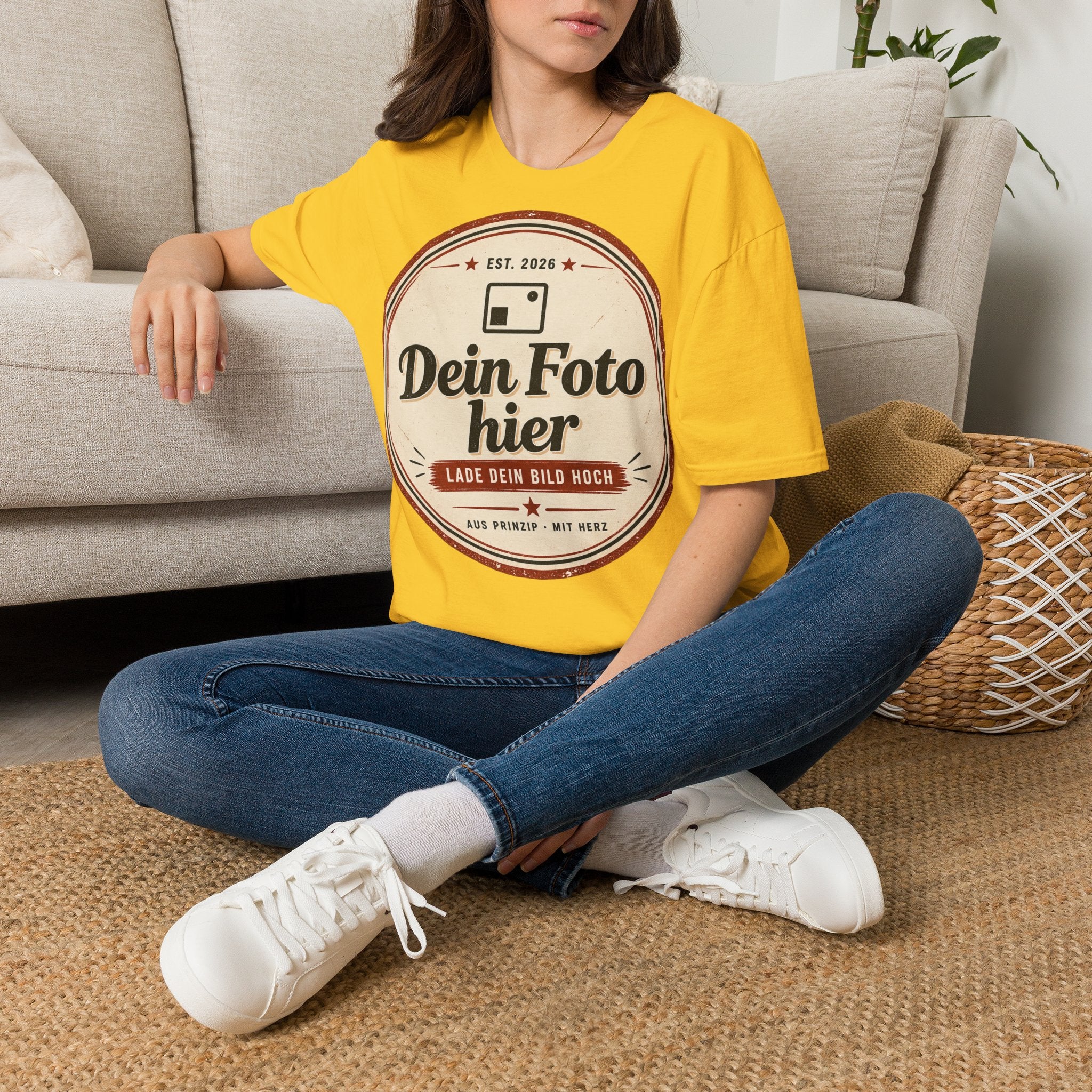 T-Shirt personalized with your own design – Unisex Softstyle printed