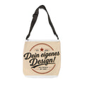 Adjustable Tote Bag — "Dein eigenes Design!" Vintage Custom Canvas Shoulder Tote