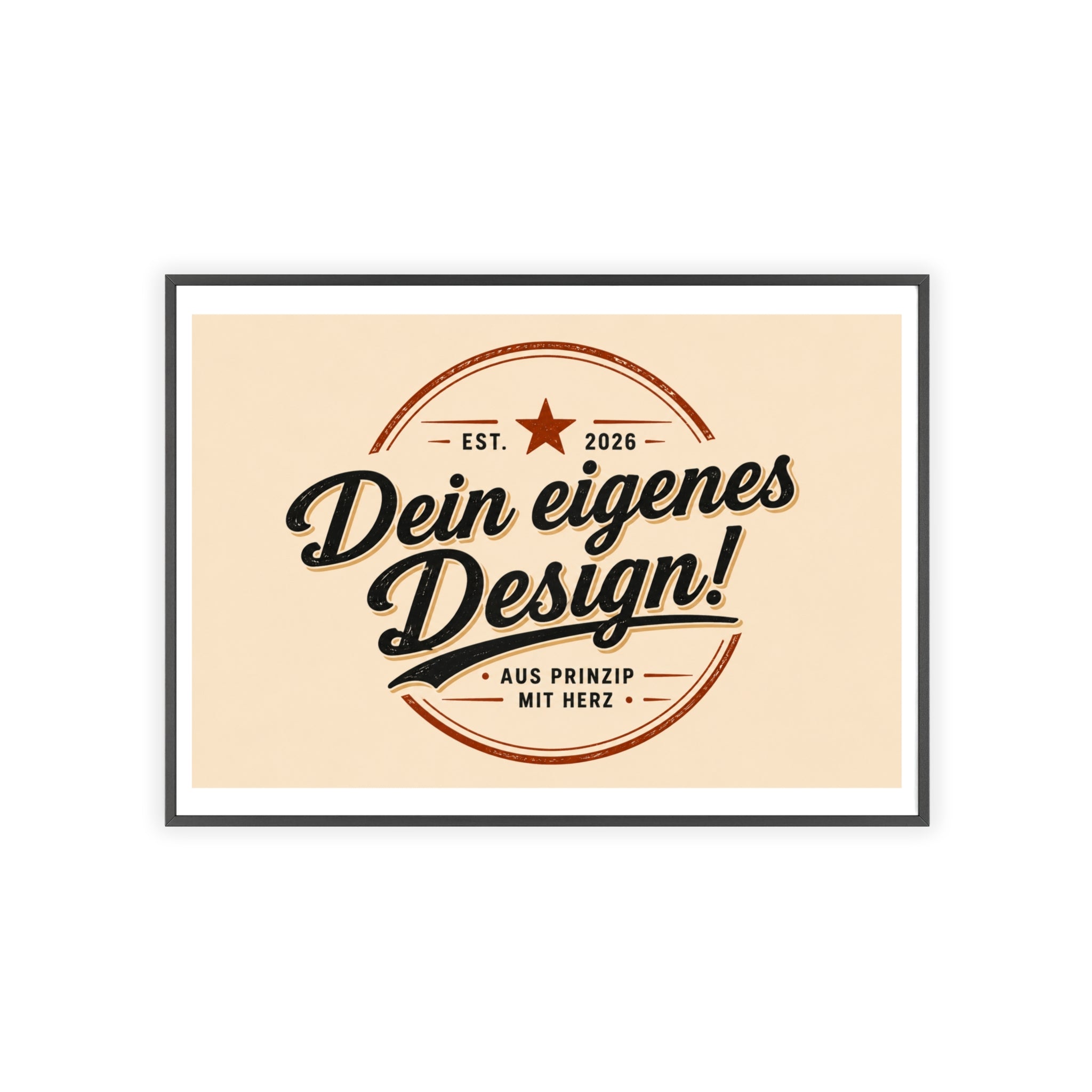 Framed Poster – "Dein eigenes Design!" Custom Wooden Frame Wall Art